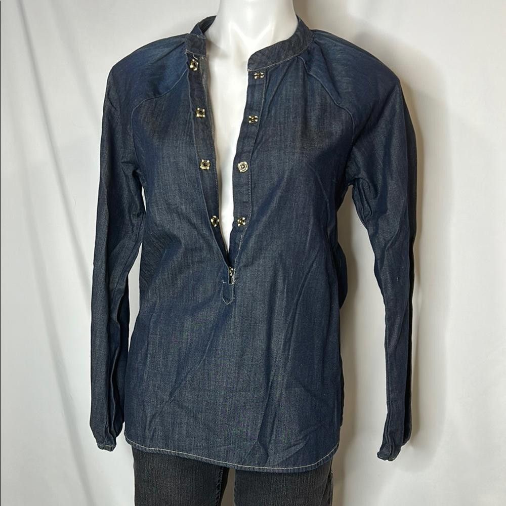 Designer AG Adriano Goldschmied Denim Long Sleeve Top, Small Size S / US 4 / IT 40 - 3 Thumbnail