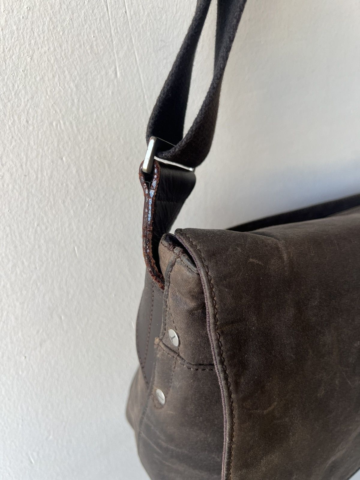 Jack Spade Jack Spade USA Patina Waxed Cotton Canvas Messenger Bag Size ONE SIZE - 18 Thumbnail