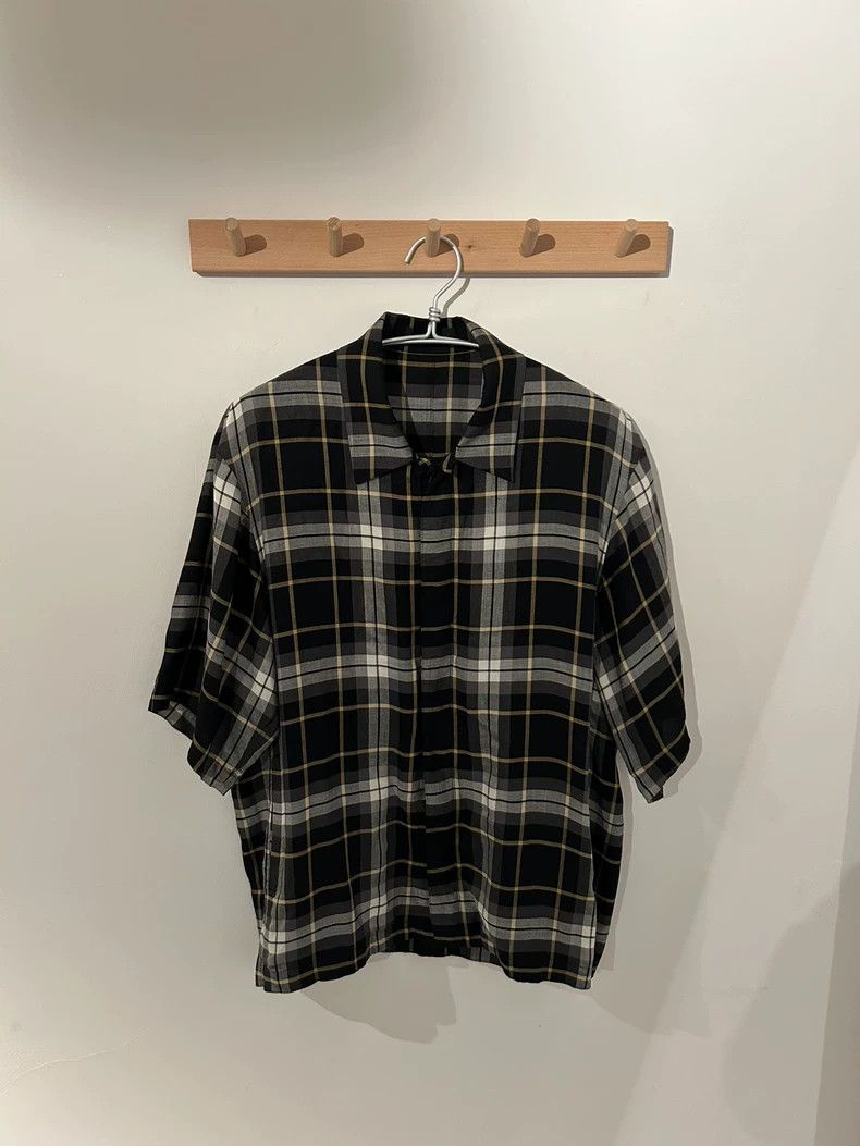 Undercover UNDERCOVER Short sleeve plaid shirt with silk and Lyocell a Size US L / EU 52-54 / 3 - 1 Thumbnail