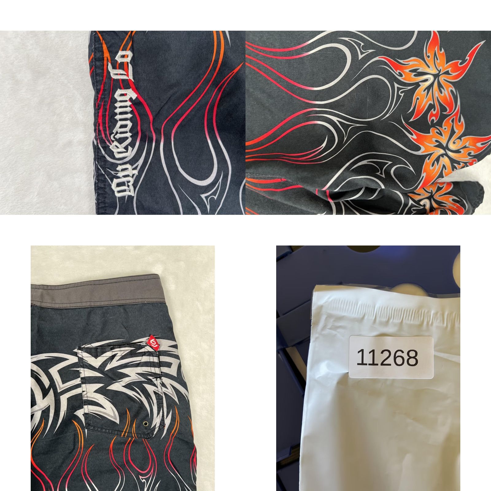 Ocean Pacific VINTAGE OP Ocean Pacific Board Shorts Mens 36 Black Tribal Flame Surf Beach Y2K Size US 36 / EU 52 - 8 Thumbnail