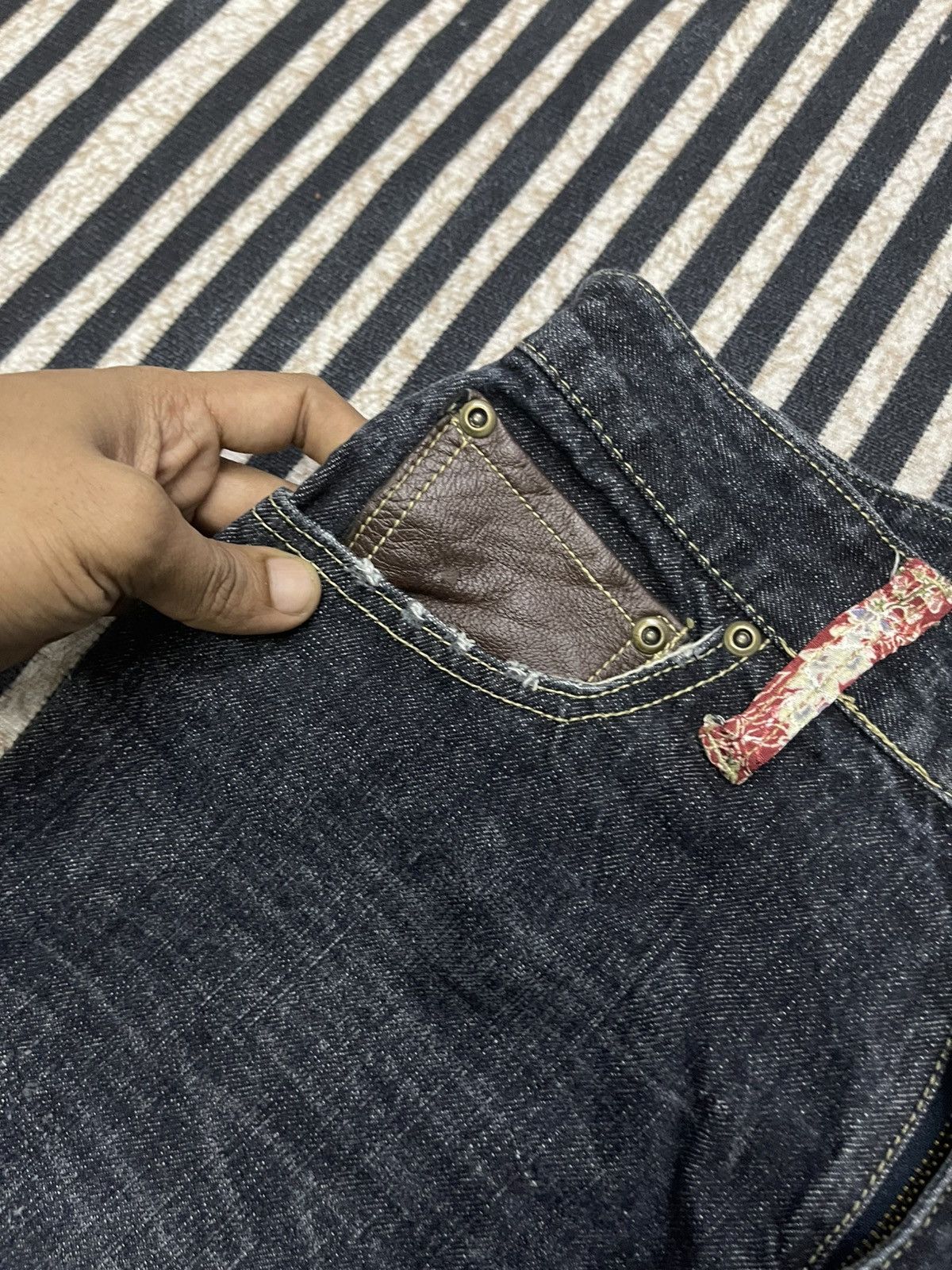 20471120 2000s GUMU BORO SHASHIKO DISTRESSED JEANS RARE DESIGN Size US 29 - 7 Thumbnail