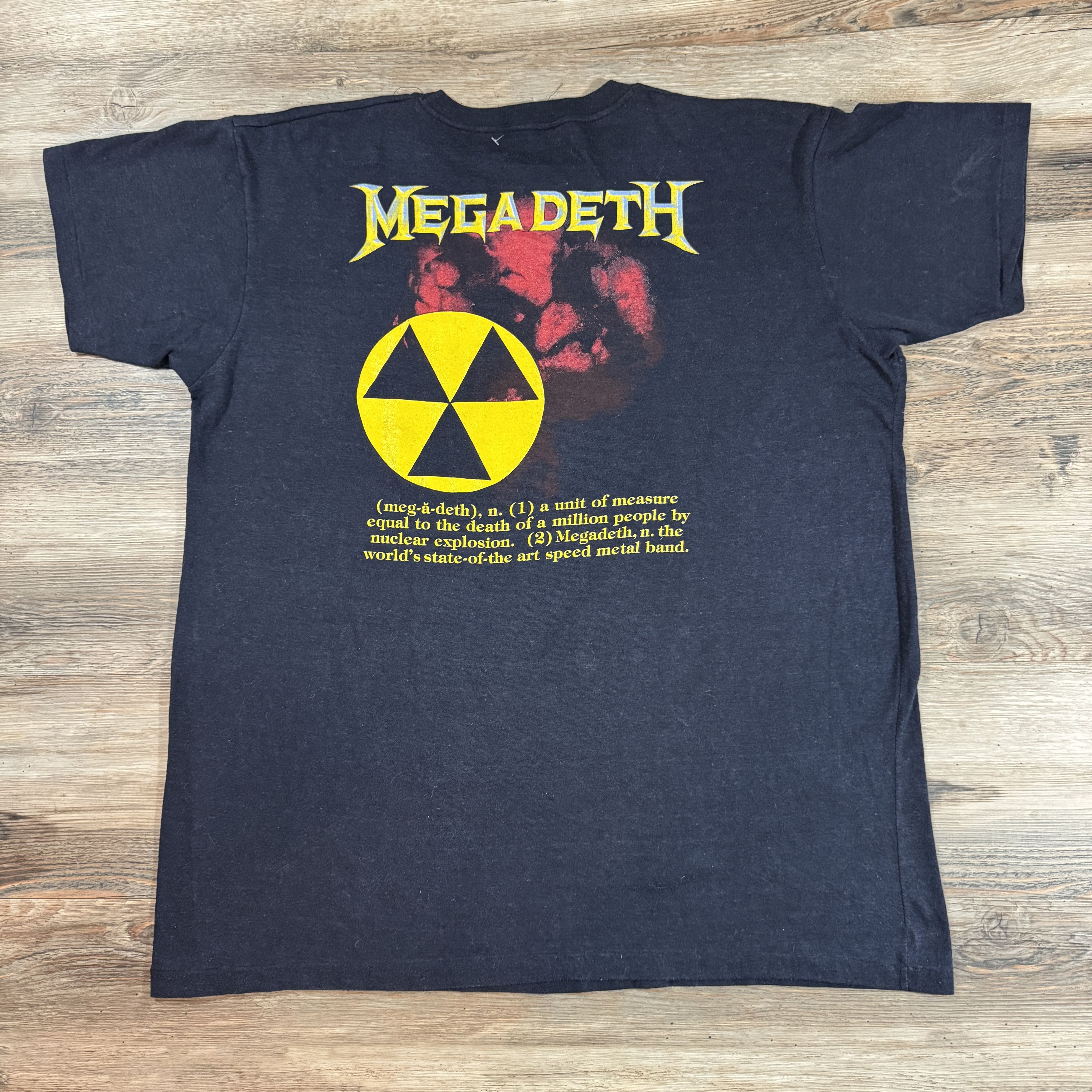Band Tees × Vintage 1987 MEGADETH Vic Rattlehead Speed Metal Definition Band Tee Size US XL / EU 56 / 4 - 4 Thumbnail