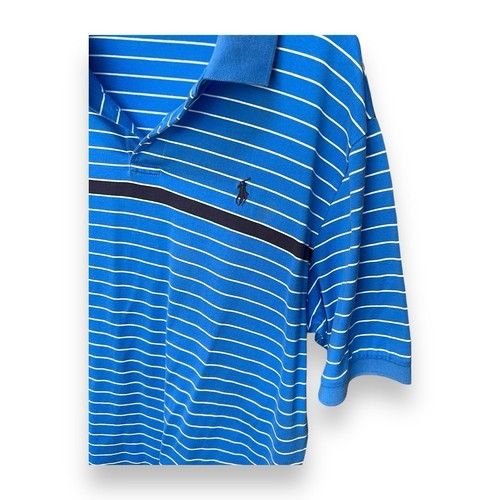 Ralph Lauren POLO RALPH LAUREN Polo Golf Shirt Men's Large Blue Striped M Size US L / EU 52-54 / 3 - 2 Thumbnail