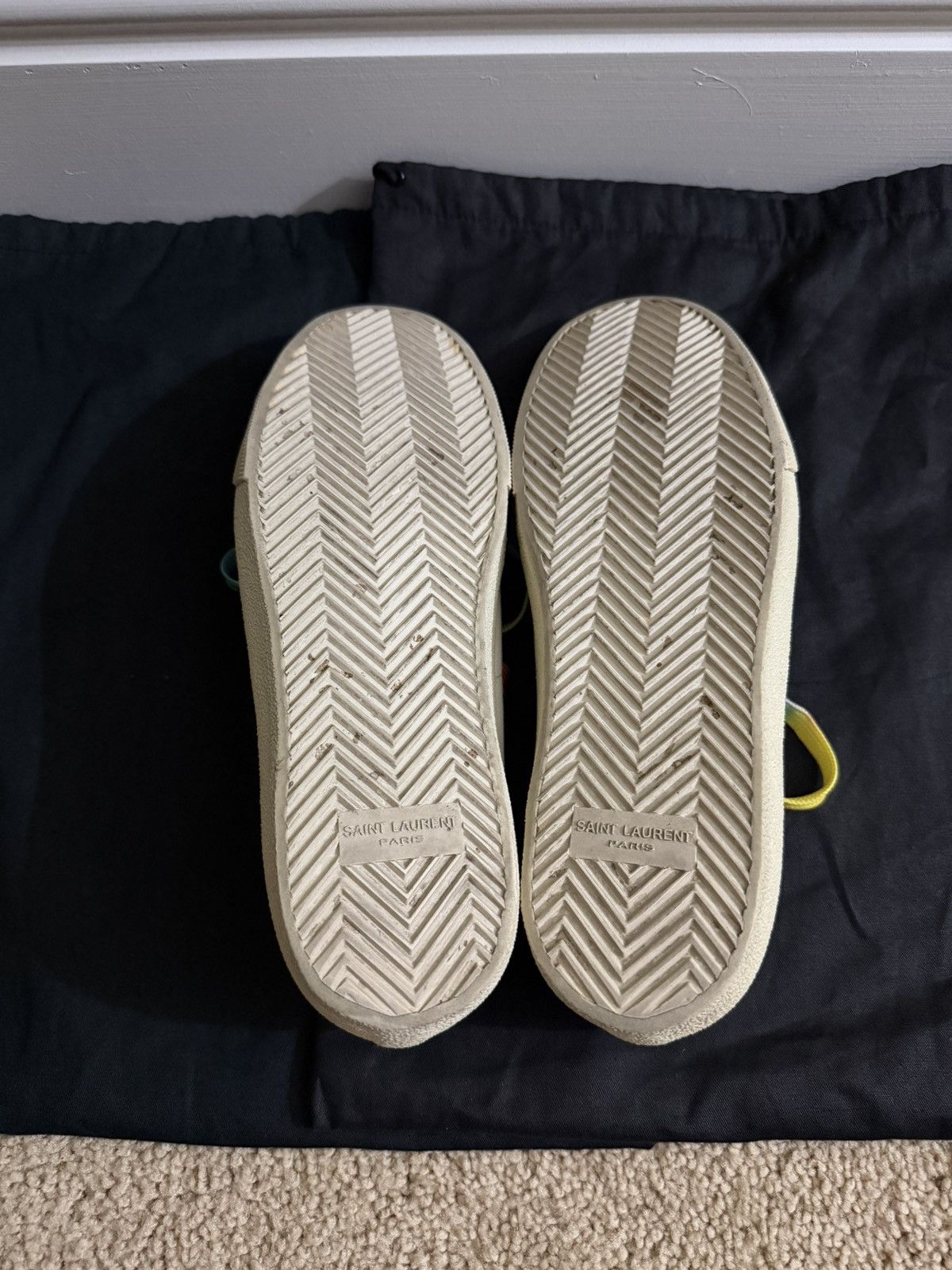 Saint Laurent Paris SAINT LAURENT PARIS - WHITE SL/37 (RAINBOW LACES) SNEAKERS Size US 8 / EU 41 - 5 Thumbnail