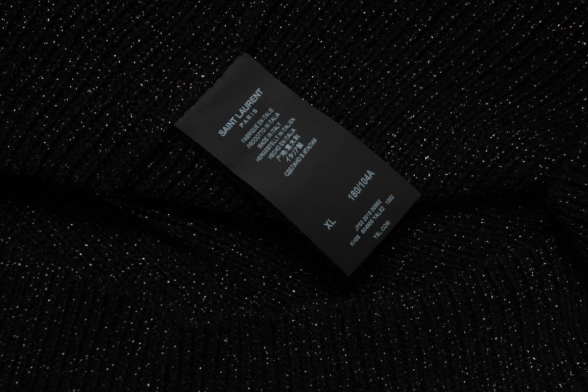 Saint Laurent Paris Saint Laurent, 2019 Black lurex sweater Size US XL / EU 56 / 4 - 5 Thumbnail