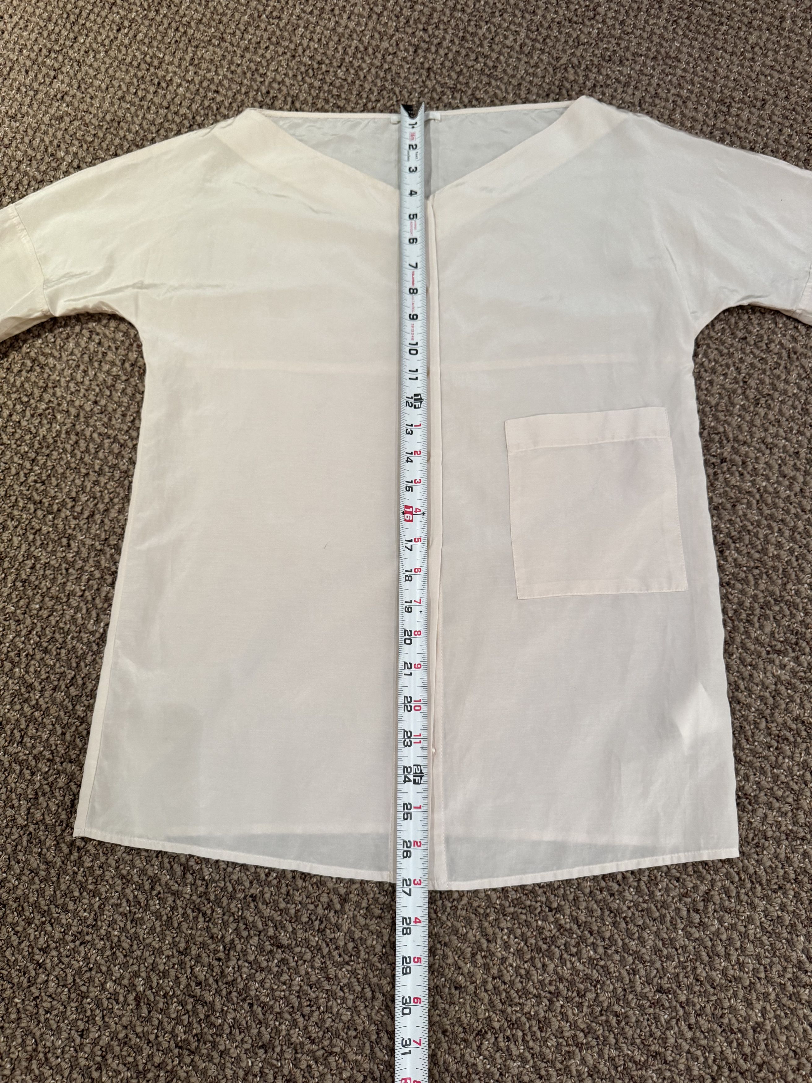 Cos COS Silk-Cotton Shirt in Cream (Size 2) Size XS / US 0-2 / IT 36-38 - 10 Thumbnail