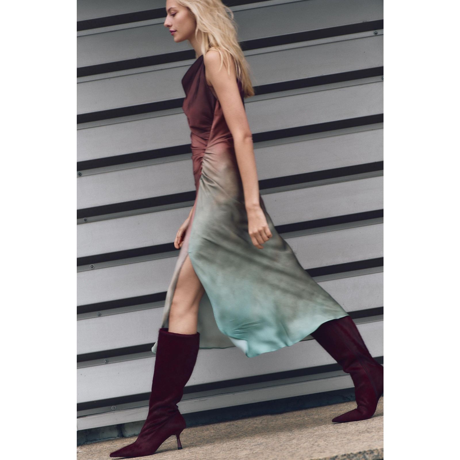 flowy dresses zara Orange Cotton Blend Drop Waist Maxi Dress – Mint Velvet main image 0