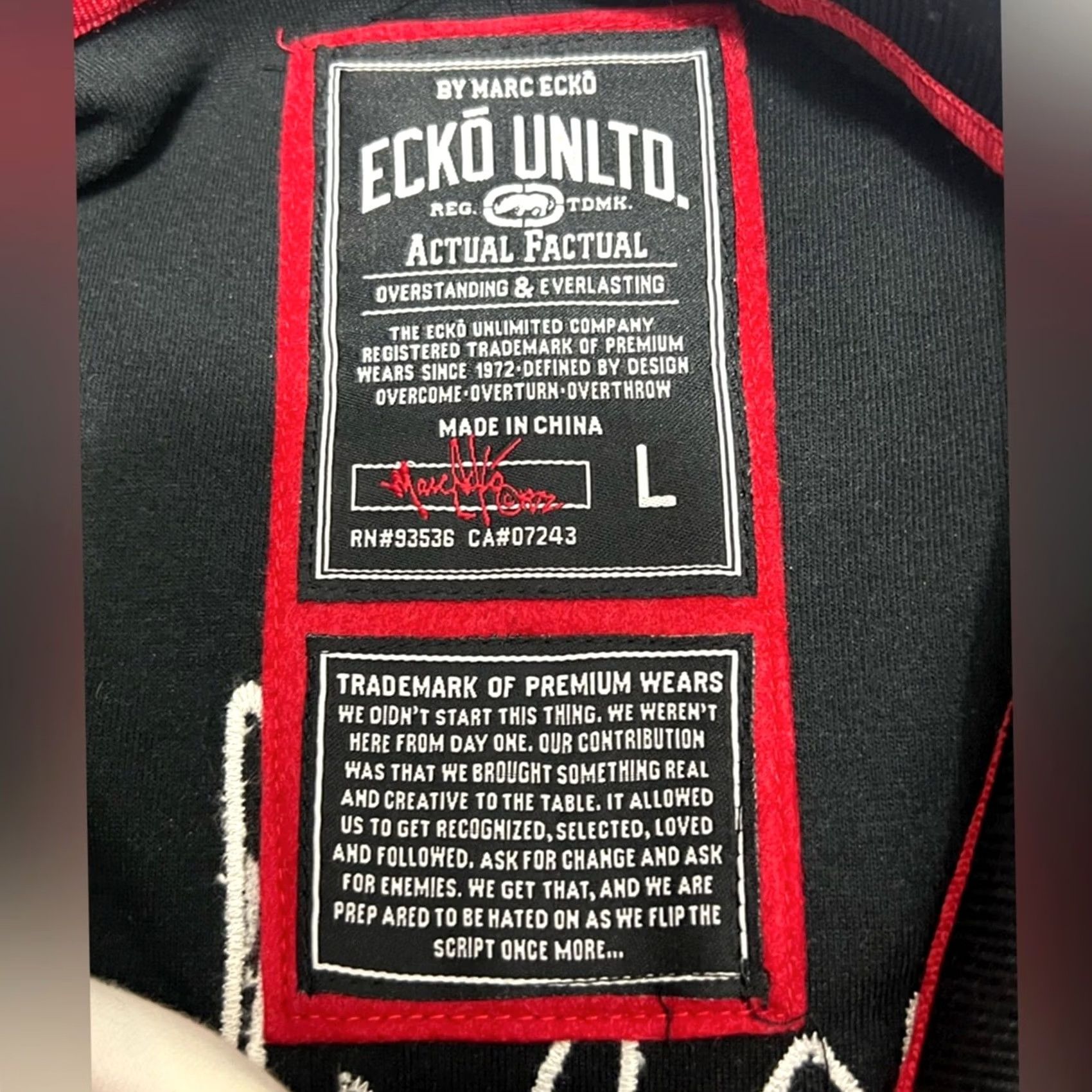 Ecko Unltd. ECKO UNLTD Jacket Mens LARGE Bomber Zip Up Day Of The Dead Skulls Black - Rare Size US L / EU 52-54 / 3 - 6 Thumbnail