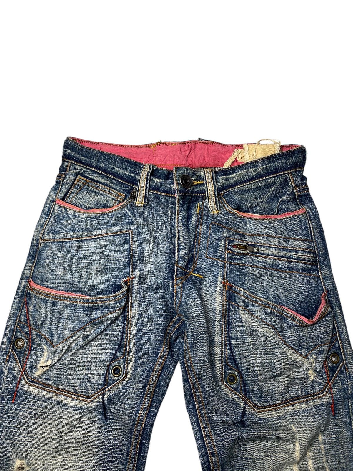 Hysteric Glamour 2000's Tough Multipocket Seawash Flared Jeans Size US 29 - 2 Thumbnail