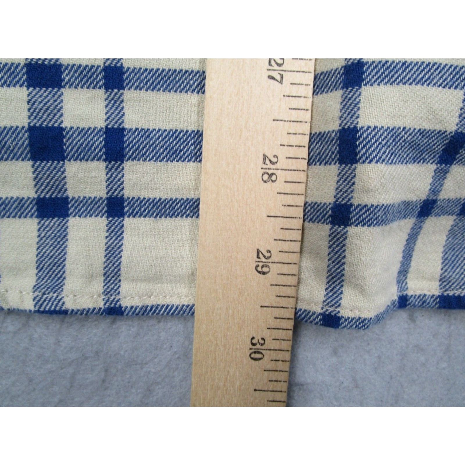 Lucky Brand Lucky Brand Shirt Adult Large Blue Check Satuday Stretch Button-Up Pearl Snaps Pockets Cotton Blend Classic Fit Mens Size US L / EU 52-54 / 3 - 6 Thumbnail