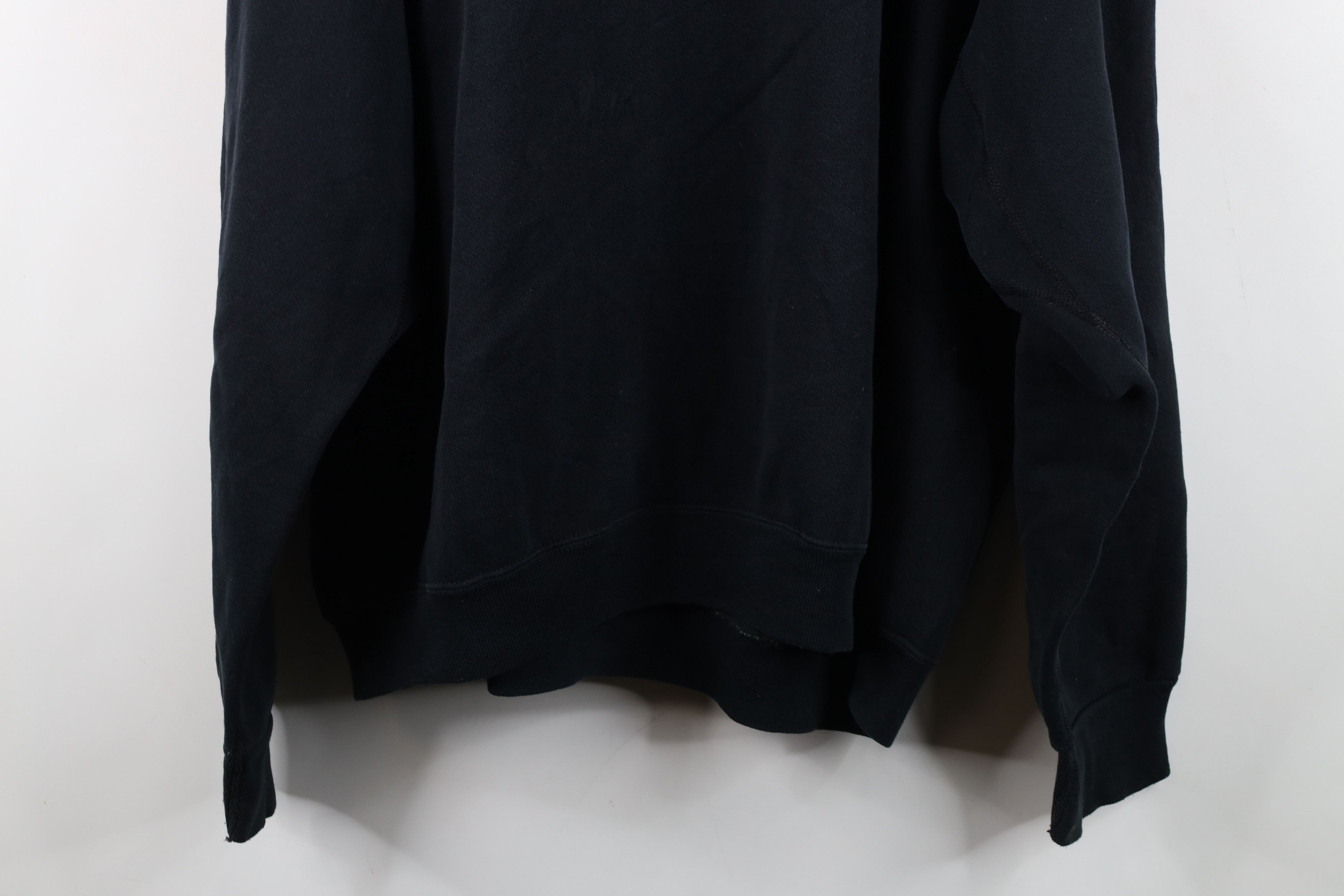 Vintage Vintage 80s 90s Distressed Blank Gusset Sweatshirt Black USA Size US XL / EU 56 / 4 - 12 Thumbnail