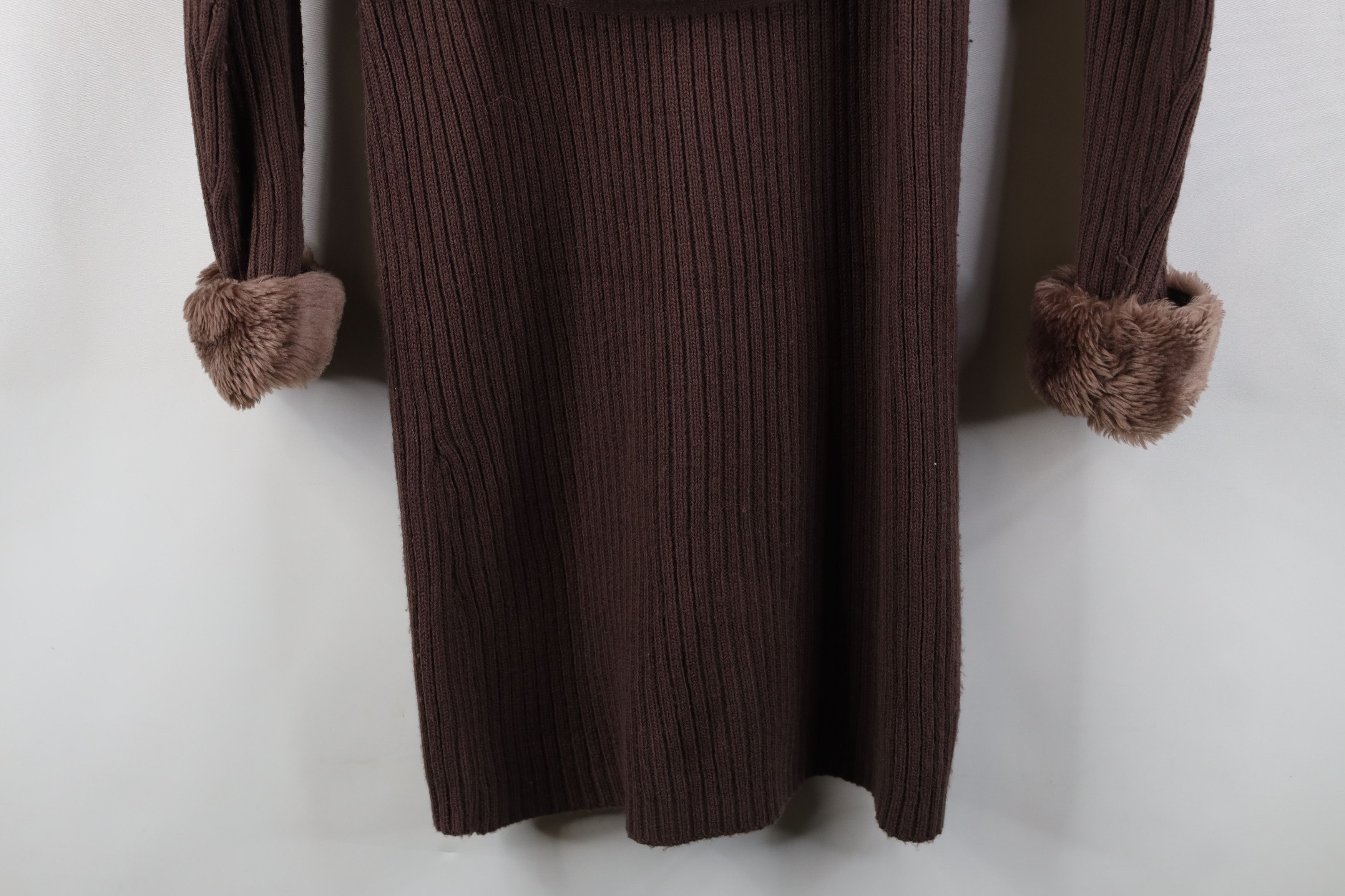 Vintage Vintage Y2K Babydoll Belted Ribbed Knit Cardigan Sweater Size M / US 6-8 / IT 42-44 - 13 Thumbnail