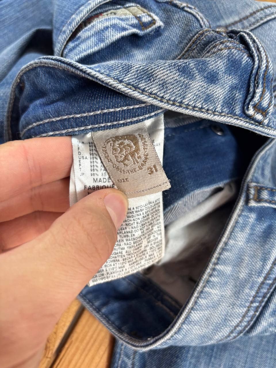 Diesel Diesel Poiak Selvedge Washed Lampo Zip Pockets Denim Jeans Size US 31 - 13 Thumbnail