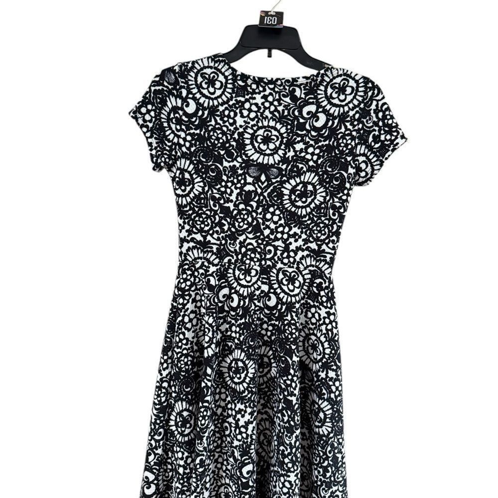 Anthropologie Maison Jules Black and White Flutter Sleeve Sundress by Anthropologie Size XS / US 0-2 / IT 36-38 - 3 Thumbnail