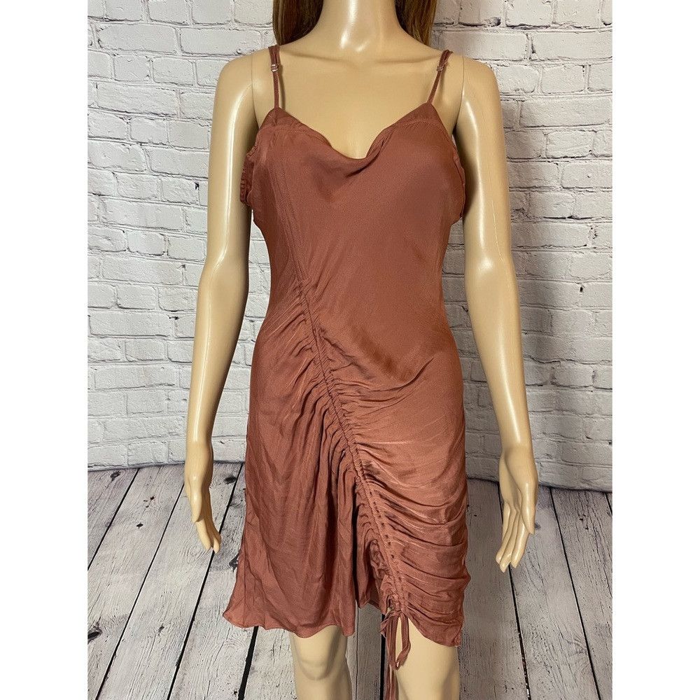 Free People NWT New Free People Be My Ruched Wind Blush Slip Dress Size Size L / US 10 / IT 46 - 3 Thumbnail