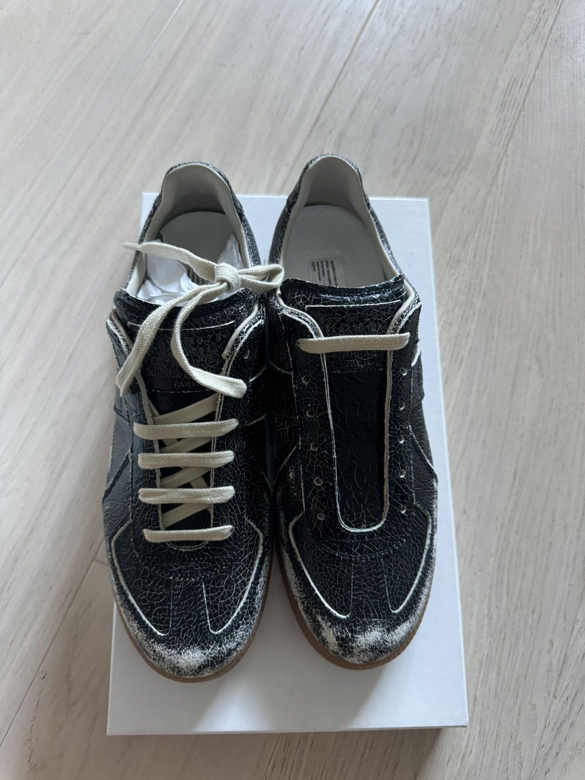 Maison Margiela Maison Margiela Cracked Leather Replica Sneakers Size US 8 / EU 41 - 6 Thumbnail