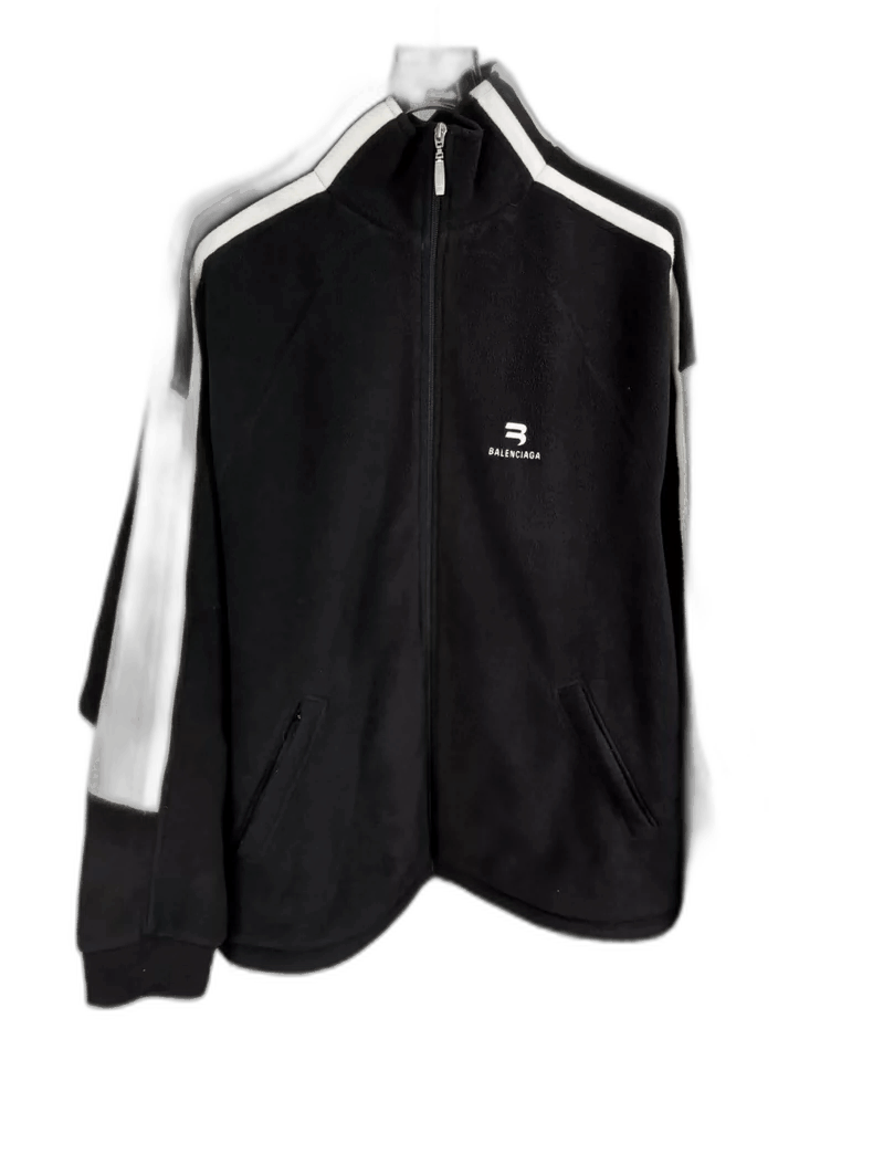 Balenciaga Black and White Fleece Jacket-2505