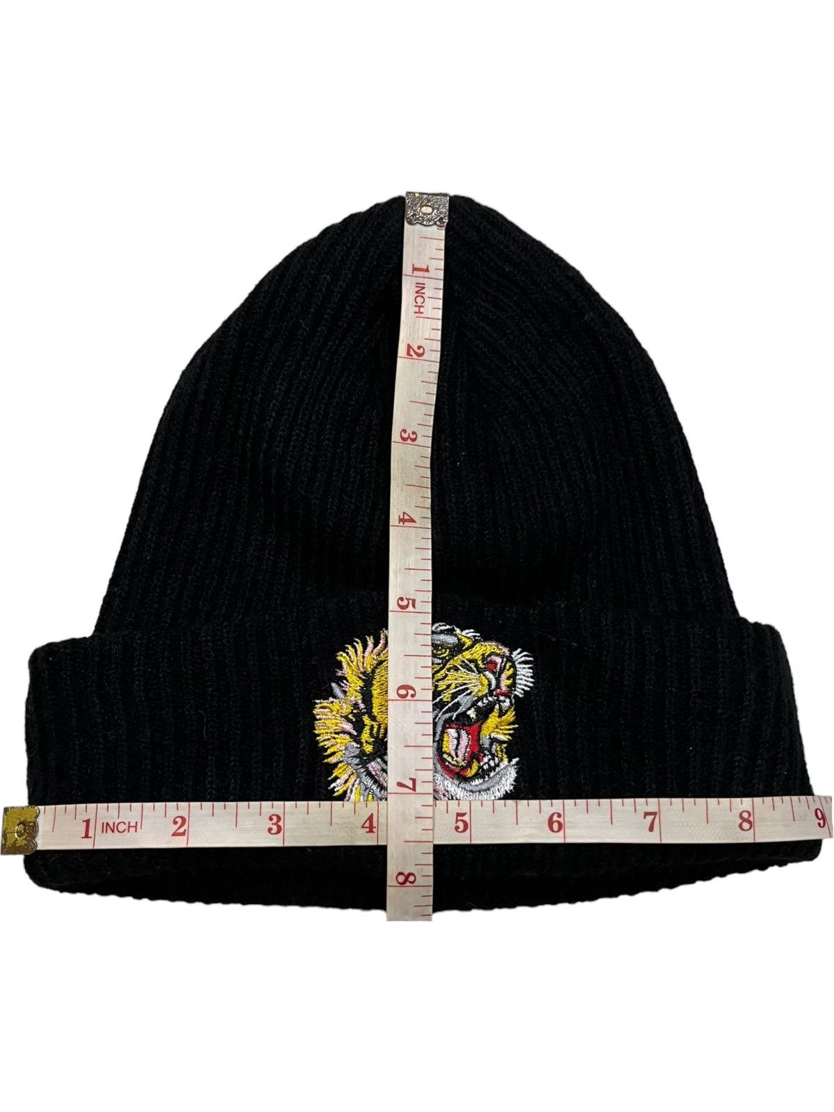 Japanese Brand Vintage Japanese Tiger Sukajan Embroidered Beanie Size ONE SIZE - 7 Thumbnail