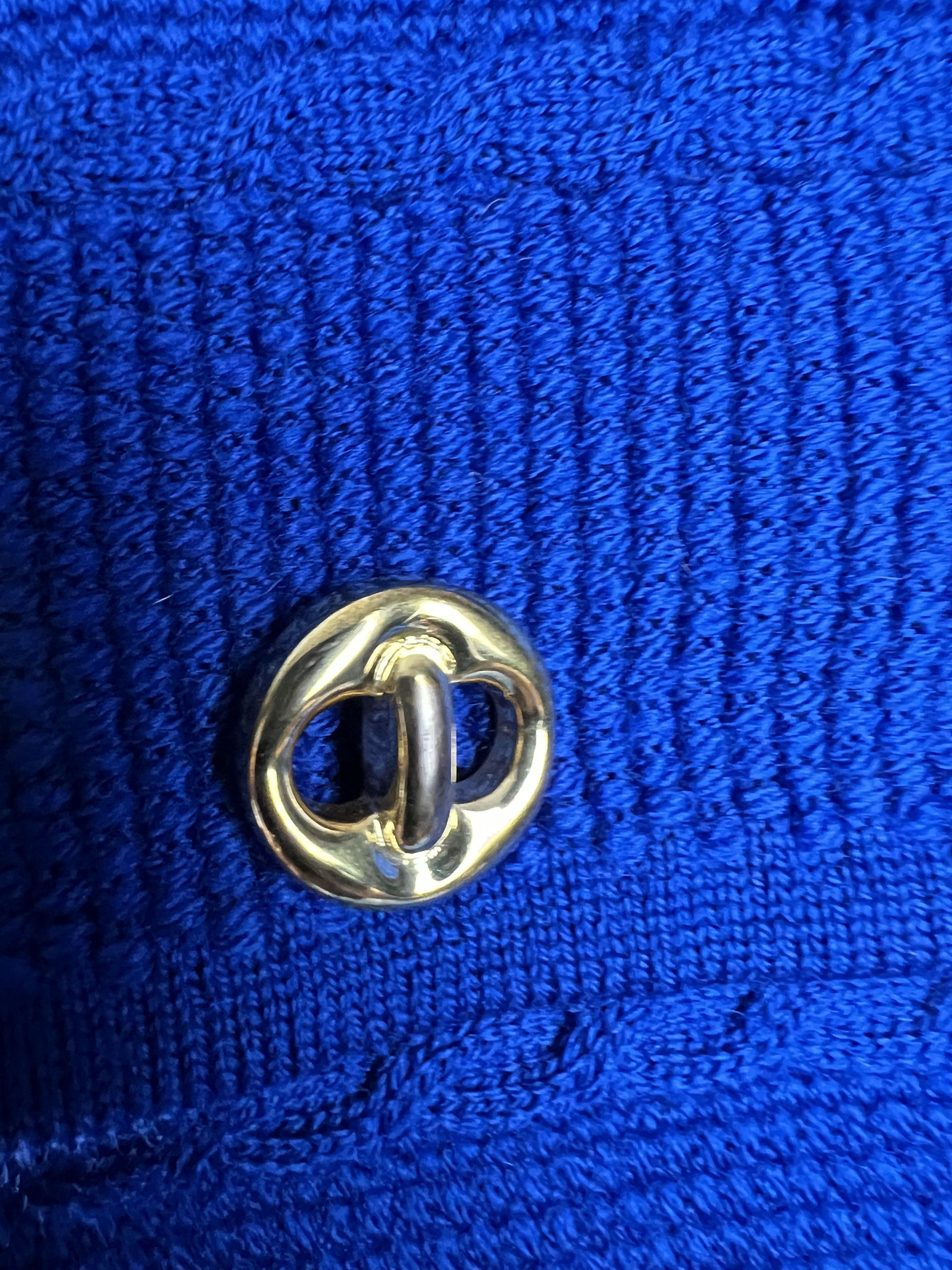 Other Luisa Spagnoli Blue 100% Wool Cardigan Size XL Size XL / US 12-14 / IT 48-50 - 7 Thumbnail