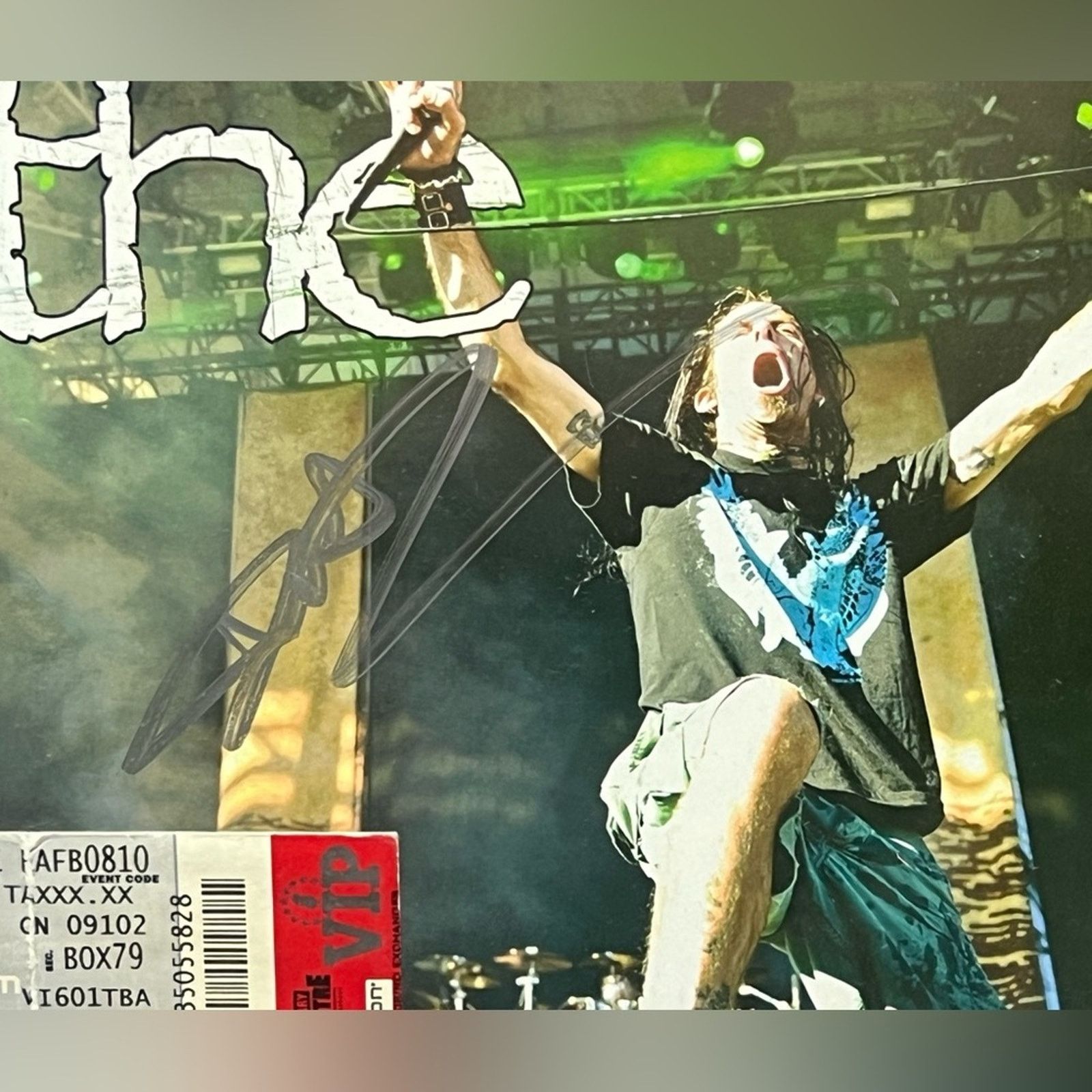 Band Tees Blythe Lamb of God Mayhem Festival Autograph 8x10 W/ Ticket Size ONE SIZE - 2 Thumbnail