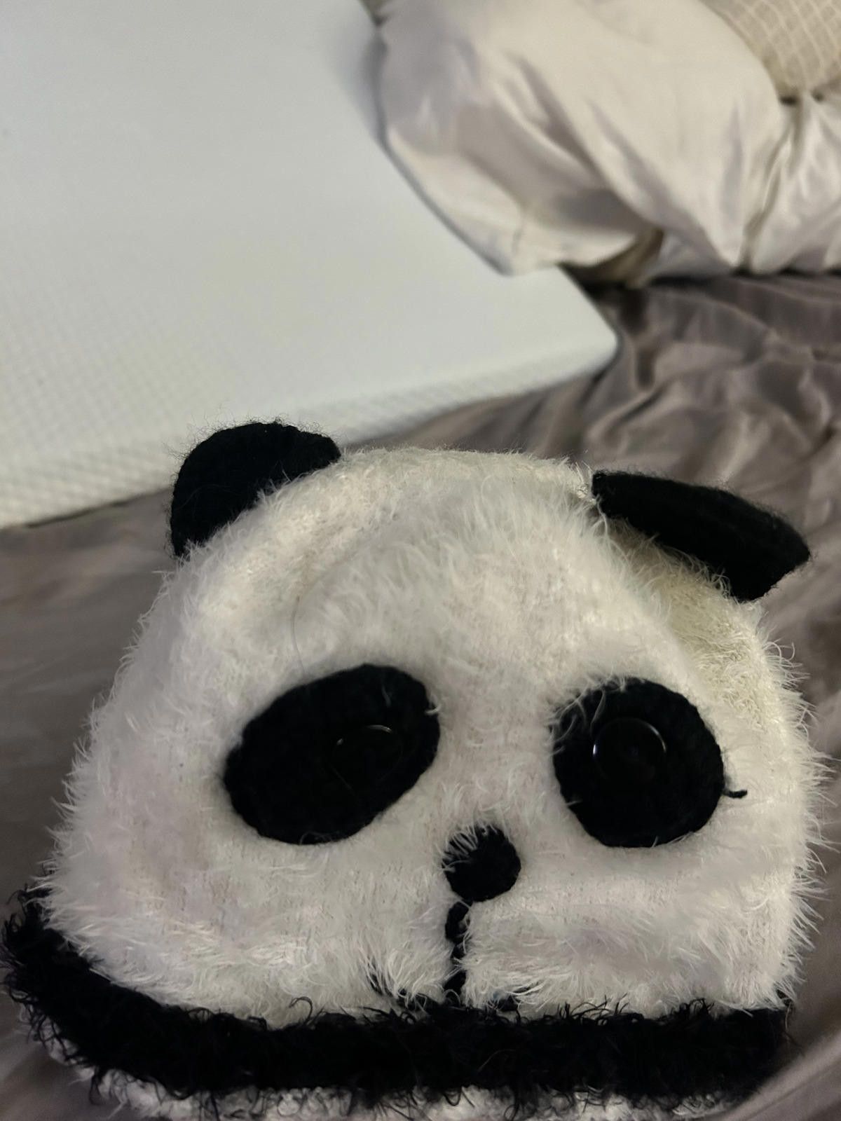 Other Adorable Fuzzy Panda Beanie Hat - Stay Warm & Cute! Size ONE SIZE - 1 Thumbnail