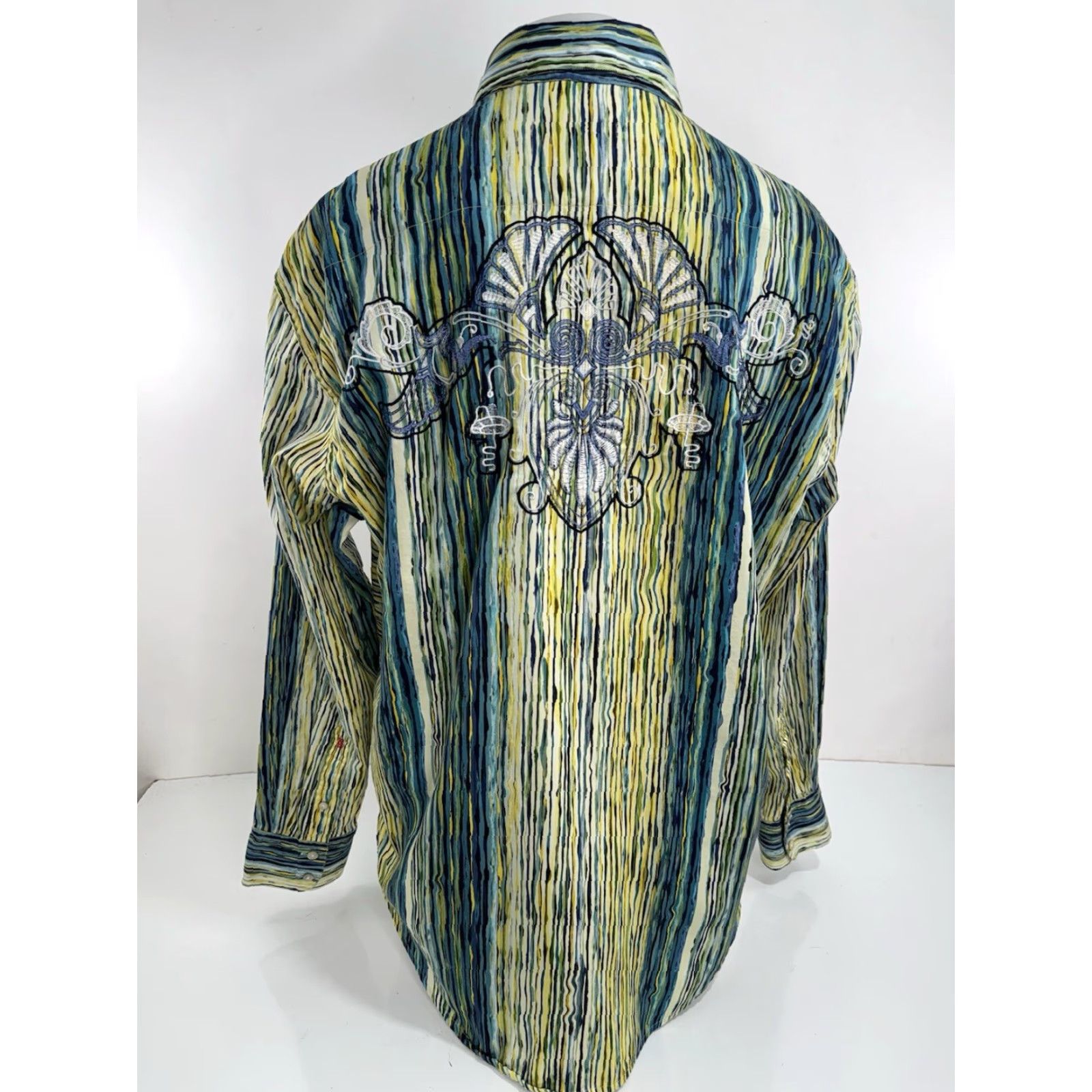Robert Graham Robert Graham Limited Edition Embroidered Shirt L XL Men Button-Up Long Sleeve Multicolor 62/190 Size US XL / EU 56 / 4 - 4 Thumbnail