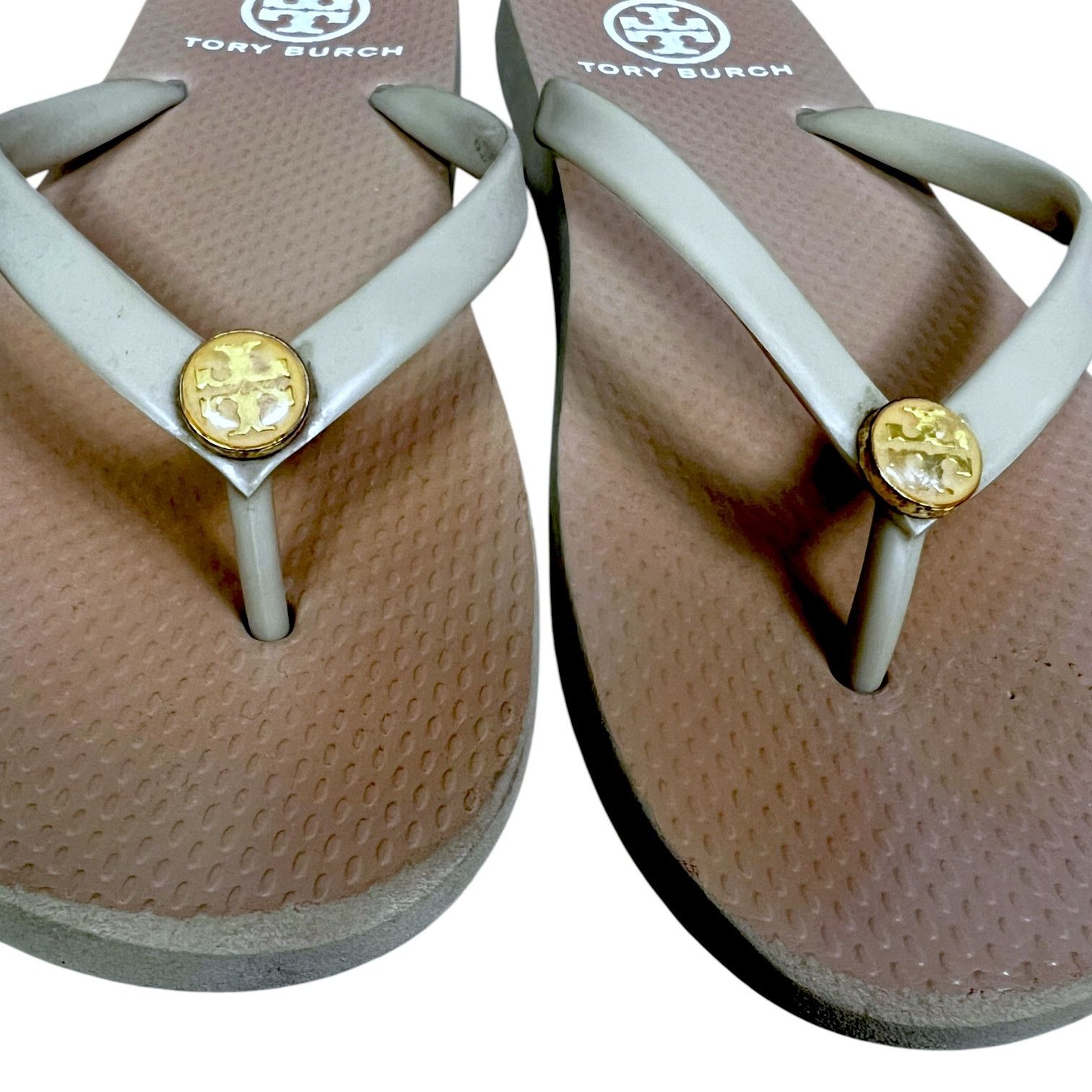 Tory Burch Women's Tory Burch Monogram Brown Flip-Flops - Size 5.5/6 Size US 5.5 / IT 35.5 - 2 Thumbnail