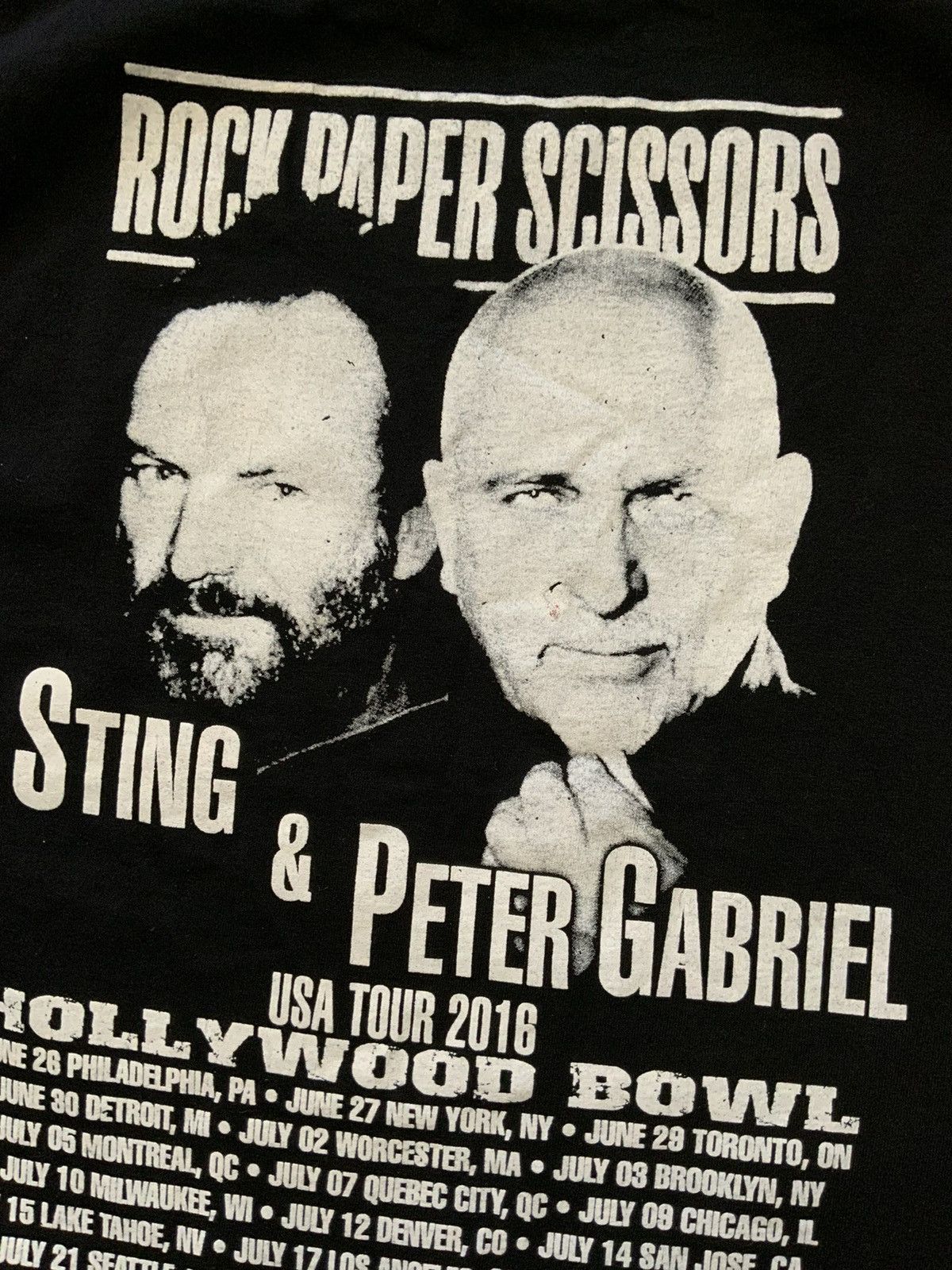 Band Tees Sting Peter Gabriel Rock Paper Scissors Hollywood Bowl Shirt Size US M / EU 48-50 / 2 - 7 Thumbnail