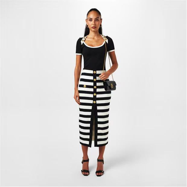 Balmain o1g2r1mq0924 T-Shirts in Black & White Size M / US 6-8 / IT 42-44 - 6 Thumbnail