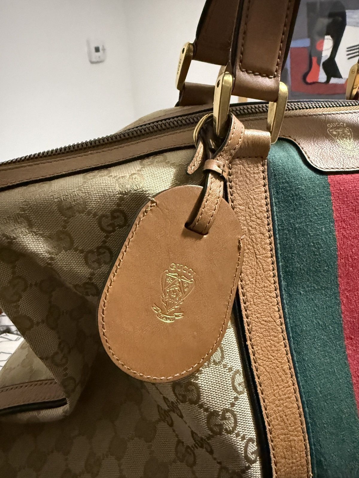Gucci Gucci Brown Monogram Travel Bag Size ONE SIZE - 5 Thumbnail