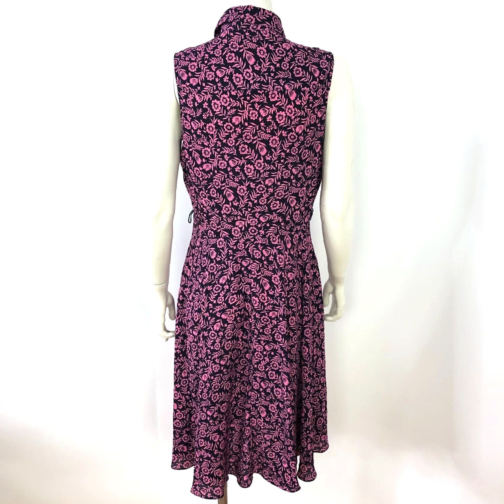 Nanette Lepore Nanette Lepore A-Line Pleated Women's 4 Knee Length Button Dress Floral MINT Pink Sleeveless Collared Vintage? No Size S / US 4 / IT 40 - 4 Thumbnail