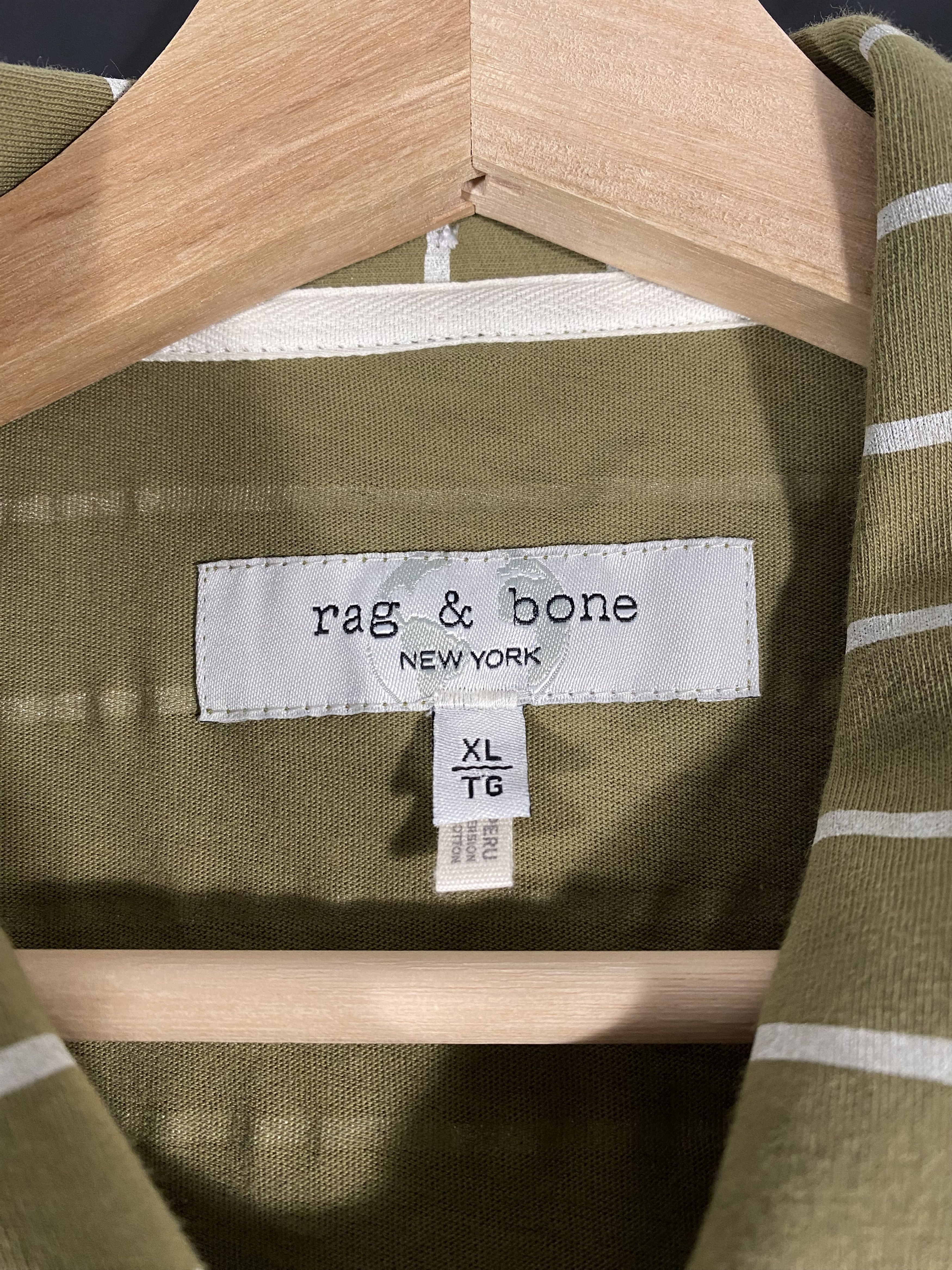 Rag & Bone Rag & Bone Striped Polo Shirt Size XL Size US XL / EU 56 / 4 - 4 Thumbnail