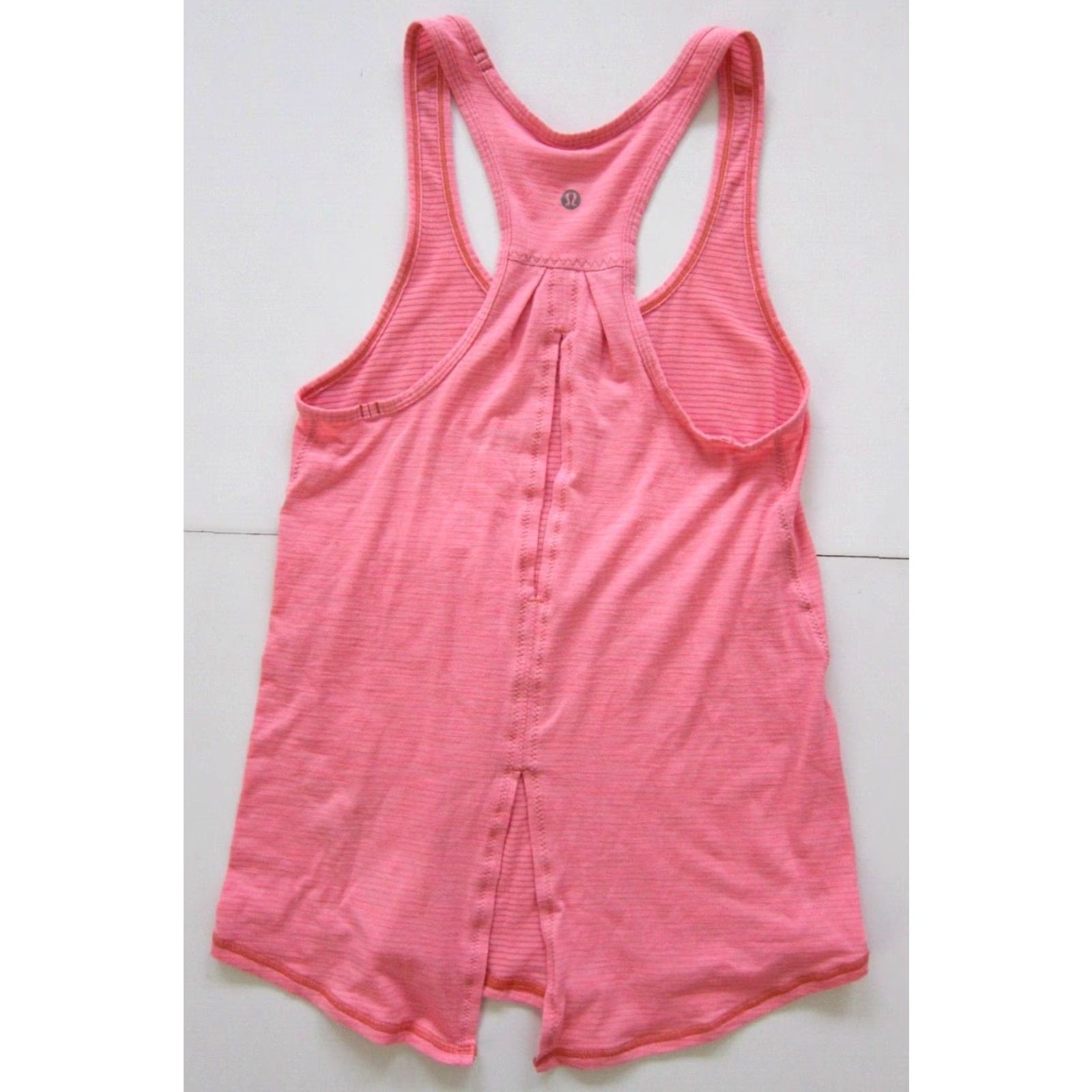 Lululemon Lululemon Pink Grey Striped Stretch Lightweight Jersey Tank Top Blouse S-M Size M / US 6-8 / IT 42-44 - 2 Thumbnail