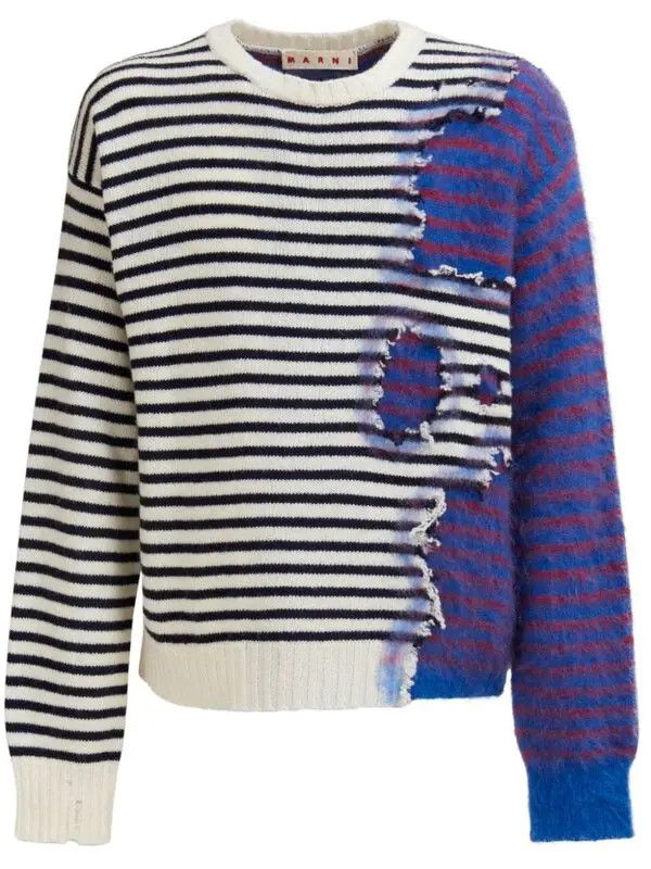 o1w1db11125 Effect Colour-Block Jumper in Multicolor
