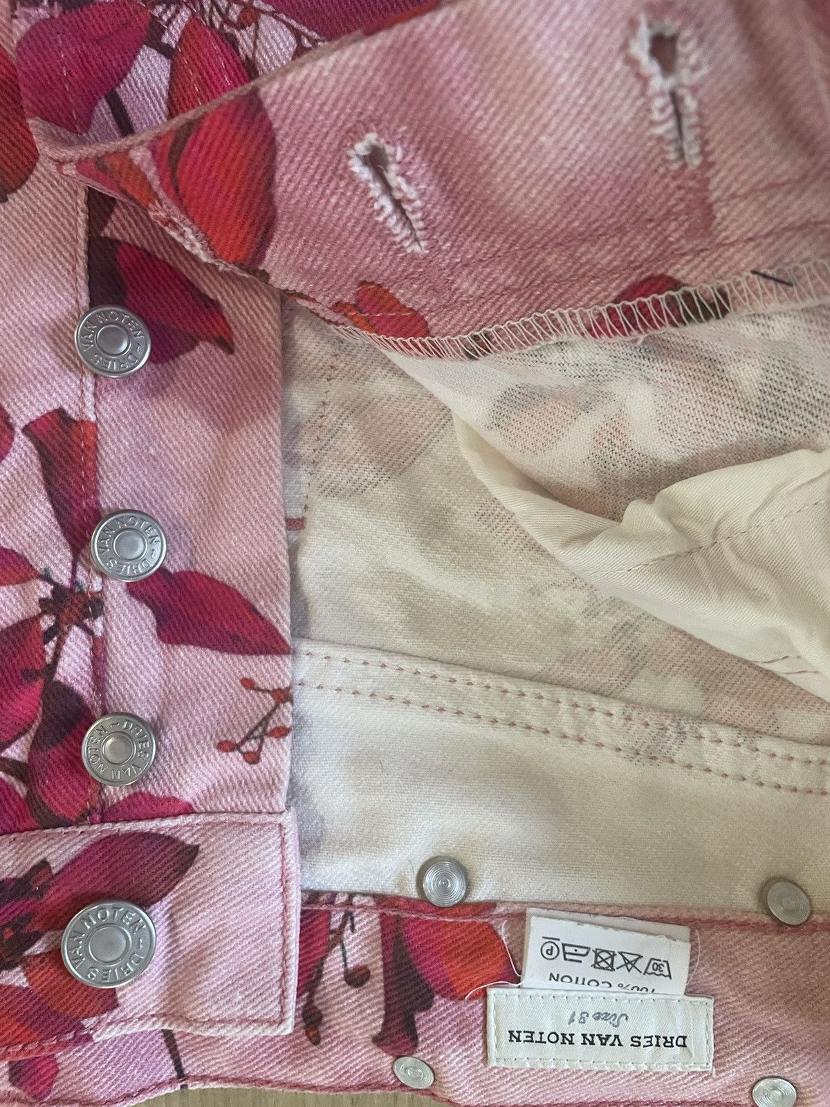 Dries Van Noten Dries denim garden print Size 31" - 5 Thumbnail