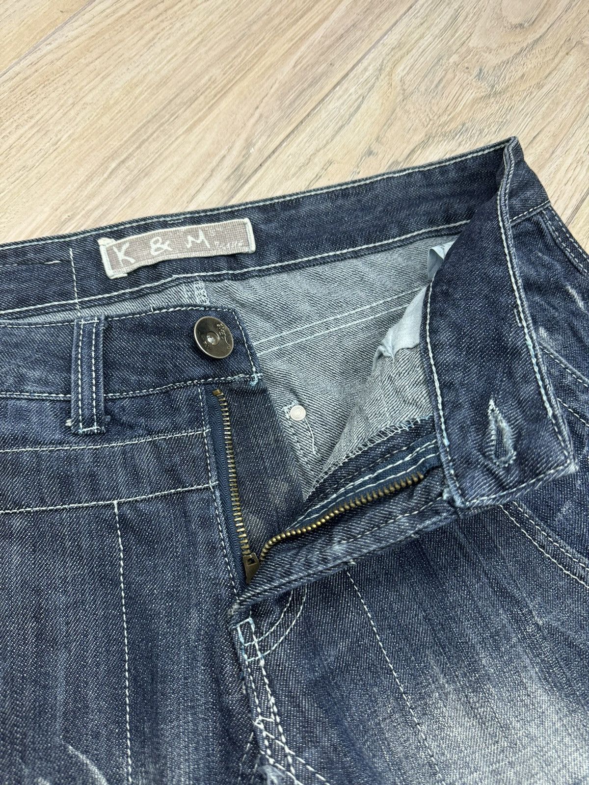 If Six Was Nine Y2K Opium Japanese Style Patchwork Semantic Kosmo Lupo Jeans Size US 32 / EU 48 - 12 Thumbnail