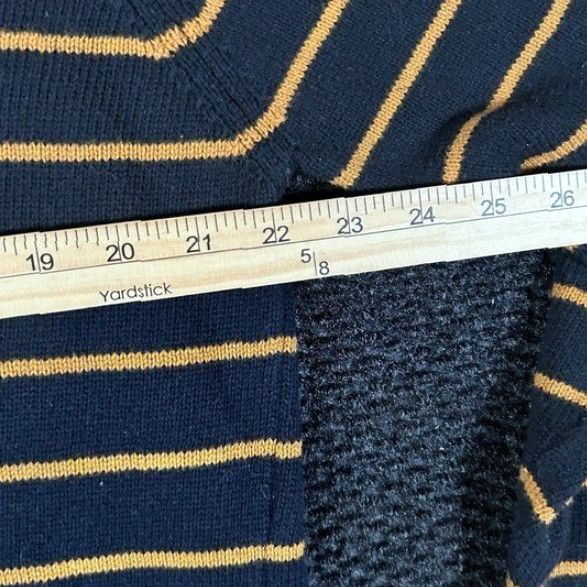 Springfield Springfield Mens XL Striped Crewneck Sweater Navy Blue Cotton Knit Pullover Size US XL / EU 56 / 4 - 4 Thumbnail