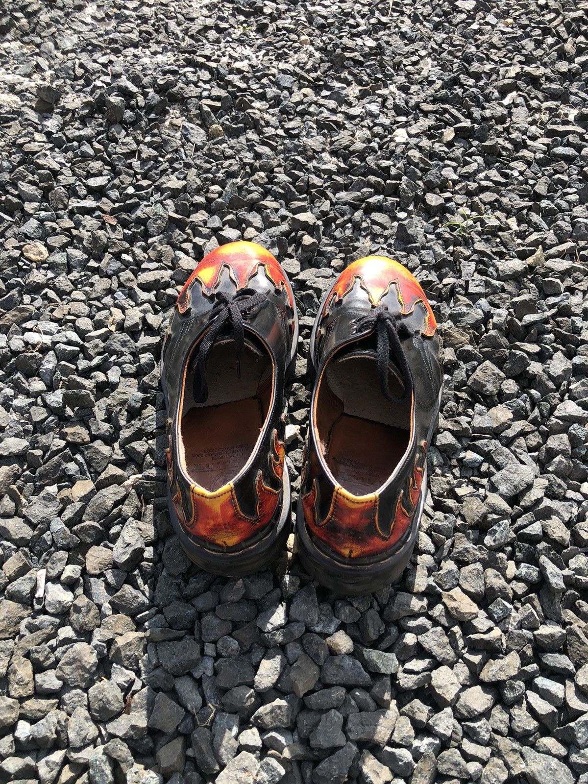 Designer × Vintage Vintage rockabilly tradeair doc marten flamed leather Size US 9 / EU 42 - 3 Thumbnail