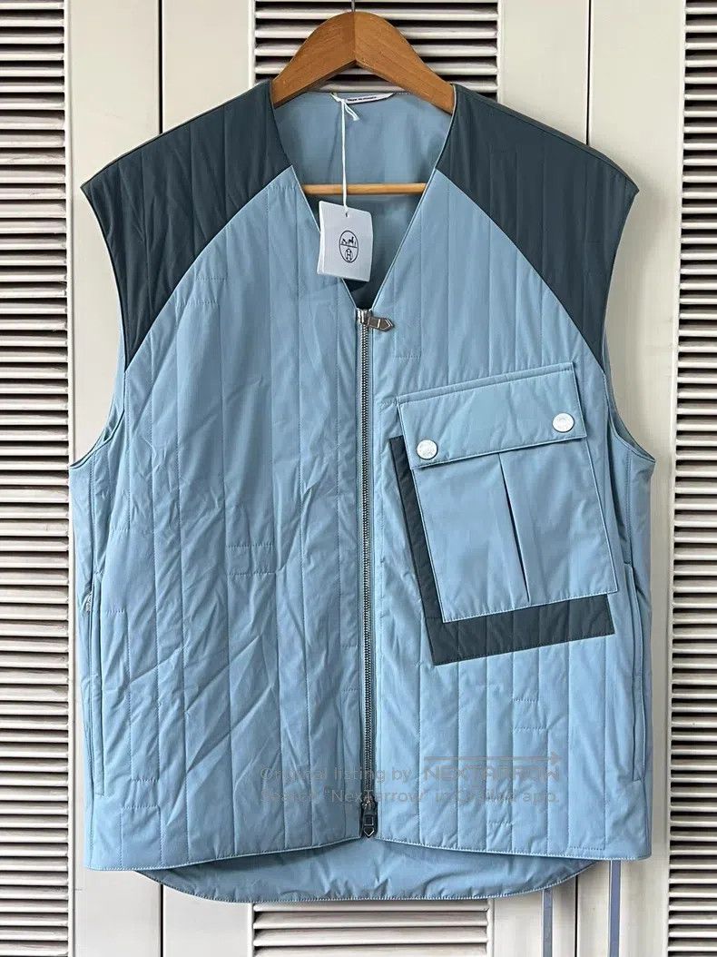 Hermes Hermes Patchwork zipper V-neck vest Size US S / EU 44-46 / 1 - 1 Thumbnail