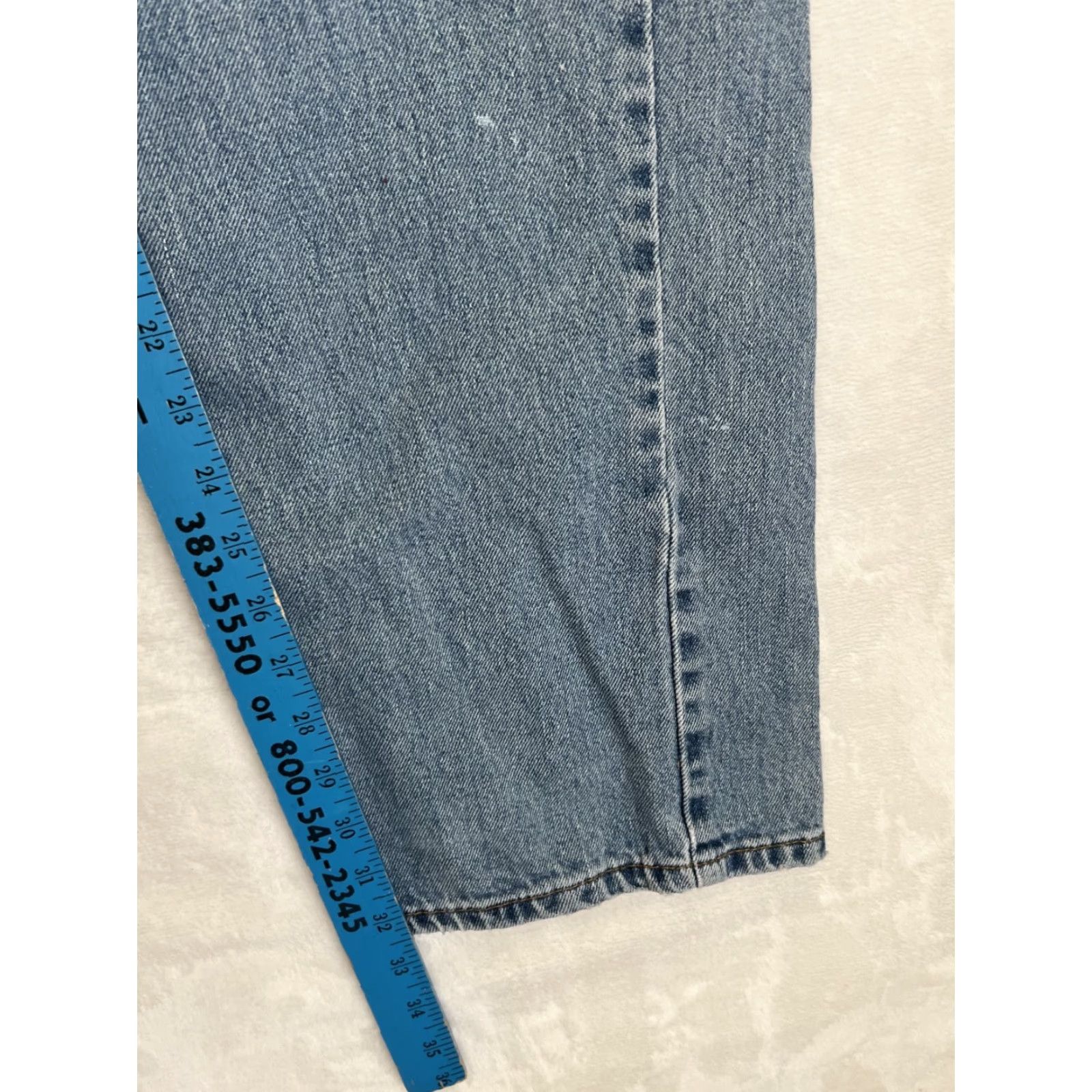 Levi's VINTAGE Levi's 505 Jeans Stand 36x32 Denim Distressed Grunge 90s Mens Blue Cotton Regular Straight 5-Pocket Zip Inseam 32 Size US 36 / EU 52 - 5 Thumbnail
