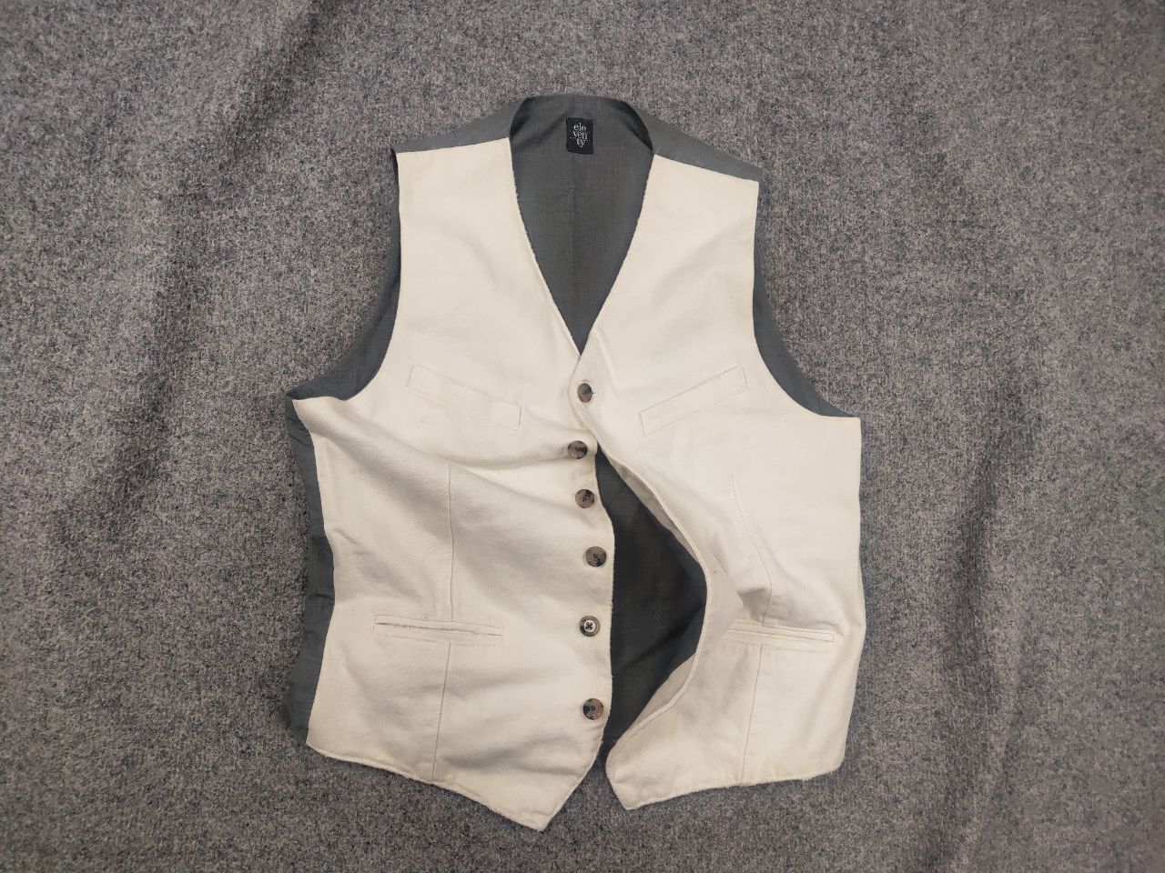 Eleventy Eleventy Milano Design classic beige vest combined fabric Size US M / EU 48-50 / 2 - 1 Thumbnail