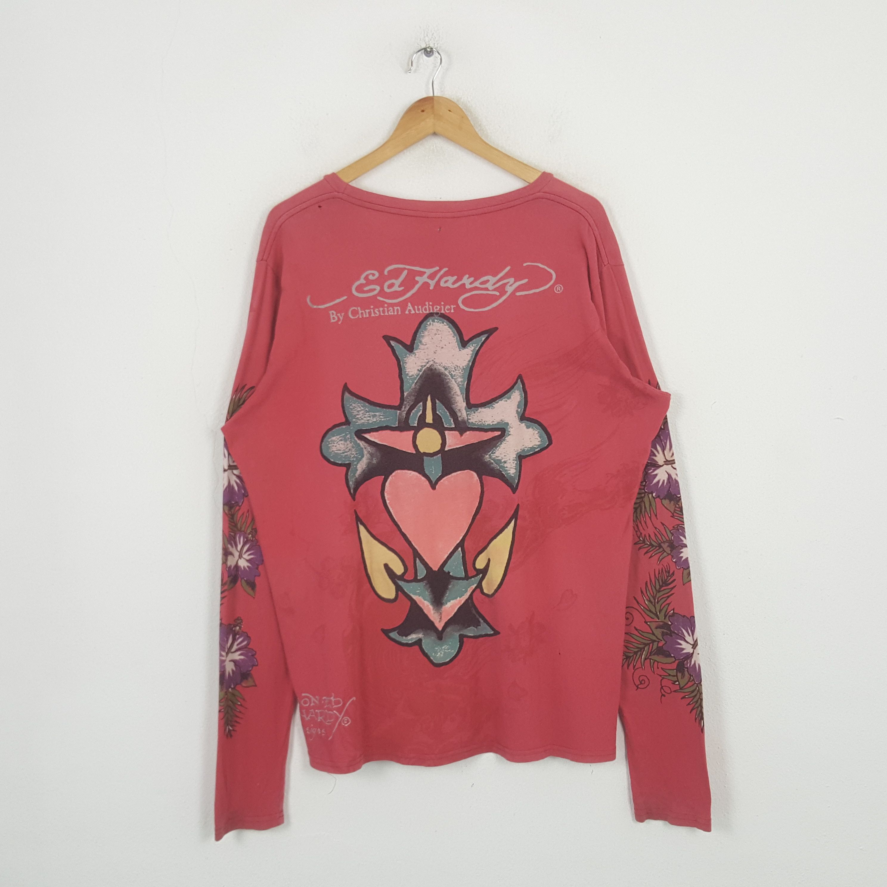 Ed Hardy Vintage Ed Hardy by Christian Audiger Tiger Art Tshirt RR3 Size US XXL / EU 58 / 5 - 3 Thumbnail