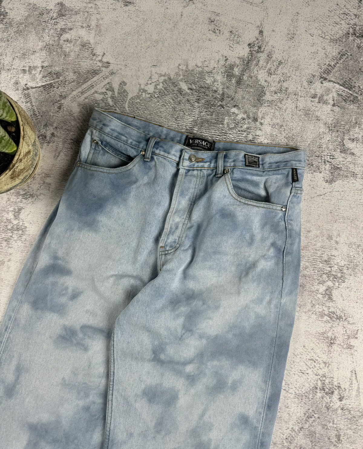Versace Jeans Couture Vintage Versace Couture Tie Dye Denim Jeans Trousers Bottoms Size US 34 / EU 50 - 15 Thumbnail