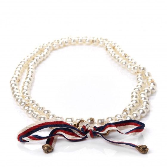 Gucci GUCCI Pearl GG Sylvie Long Necklace Size ONE SIZE - 6 Thumbnail