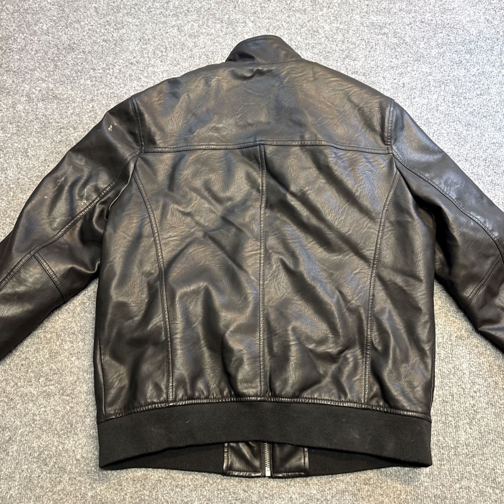 Cole Haan Cole Haan Vegan Leather Full Zip Jacket Men L Black Bomber Jacket Size US L / EU 52-54 / 3 - 6 Thumbnail