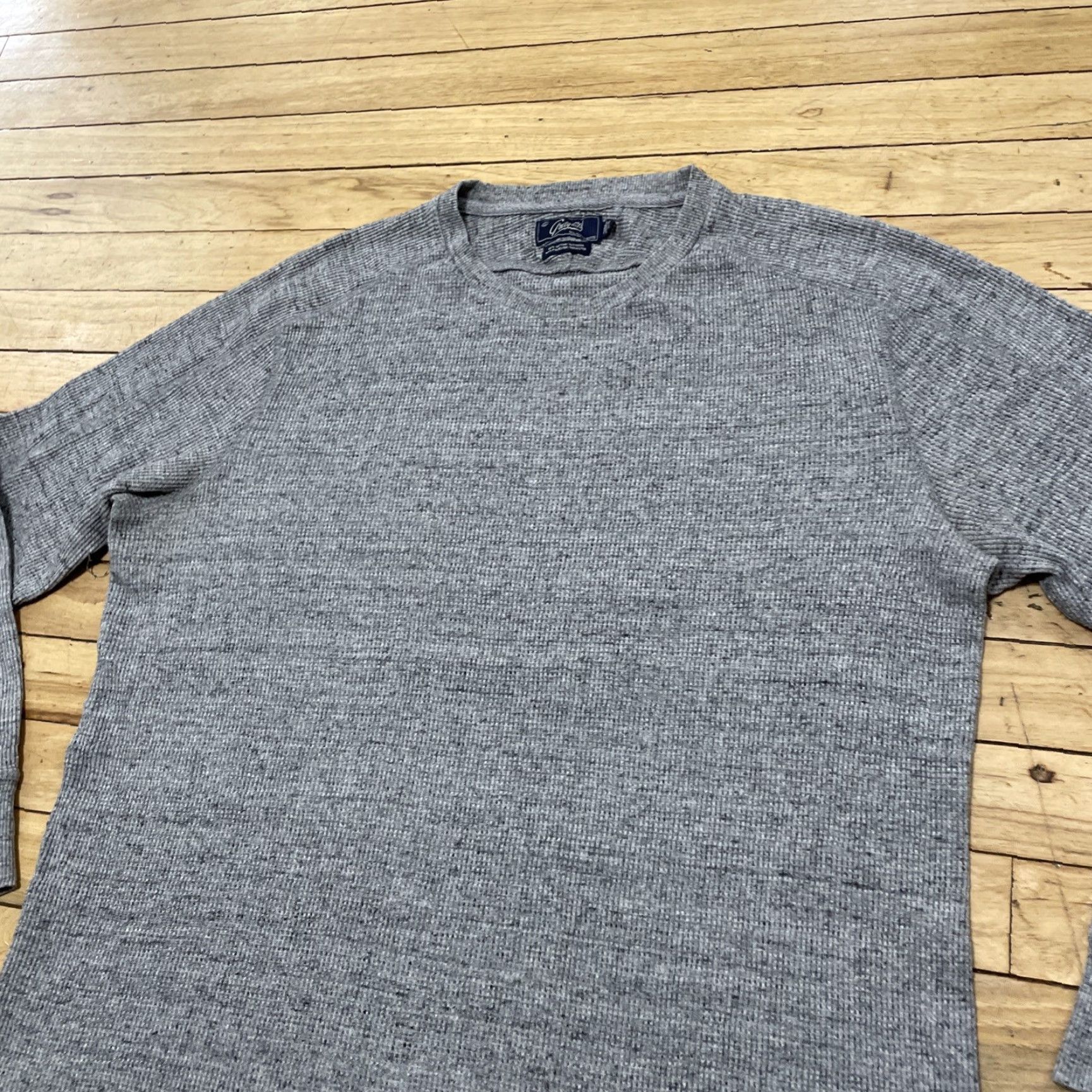 Grayers Grayers Waffle Knit Crewneck Long Sleeve Men XL Gray Spec Skater Raw Hem Capsule Shirt Size US XL / EU 56 / 4 - 4 Thumbnail