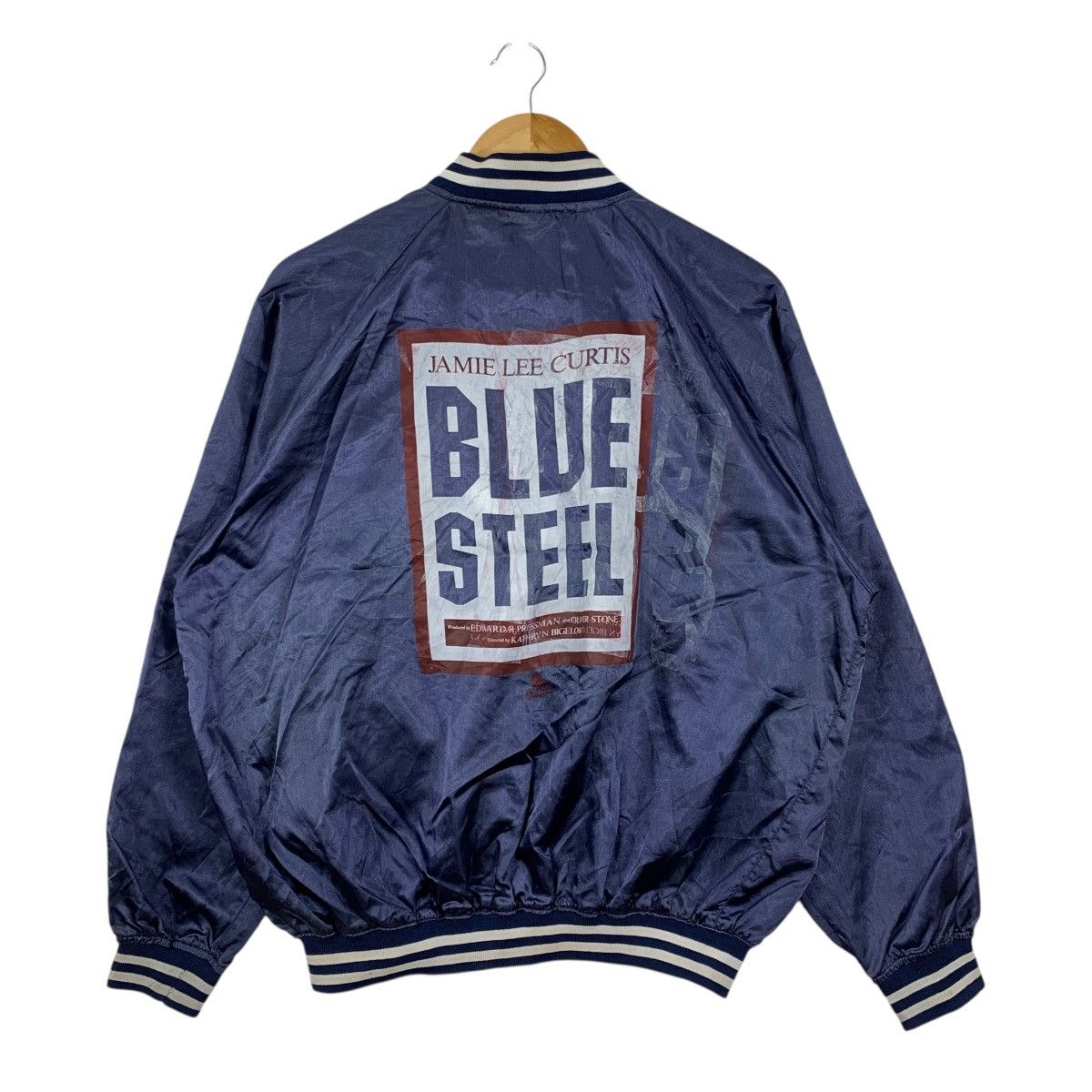 Vintage Vintage 90s BLUE STEEL Jamie Lee Curtis Movie Bomber Jacket Size US XL / EU 56 / 4 - 1 Thumbnail