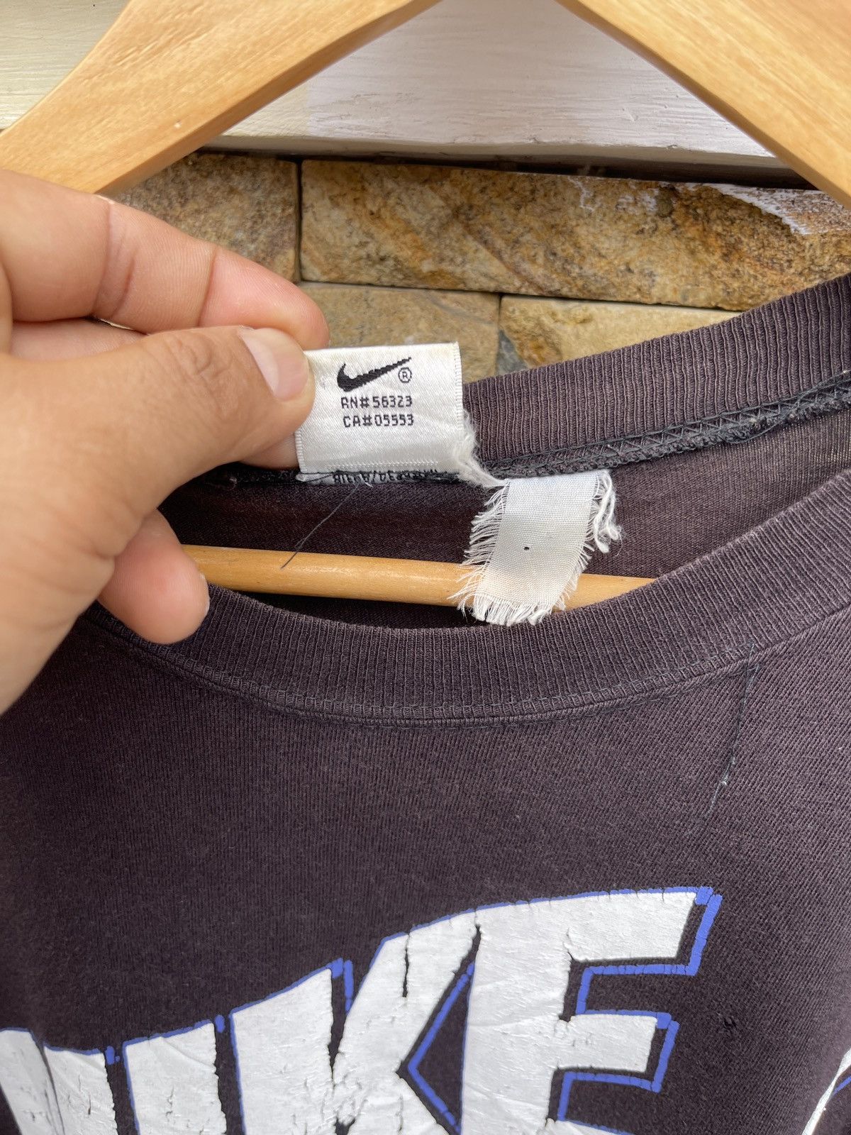 Vintage Last Drop🔥Rare🔥Vtg 90s Faded NIKE AIR Big Logo Swoosh Tee Size US L / EU 52-54 / 3 - 8 Thumbnail