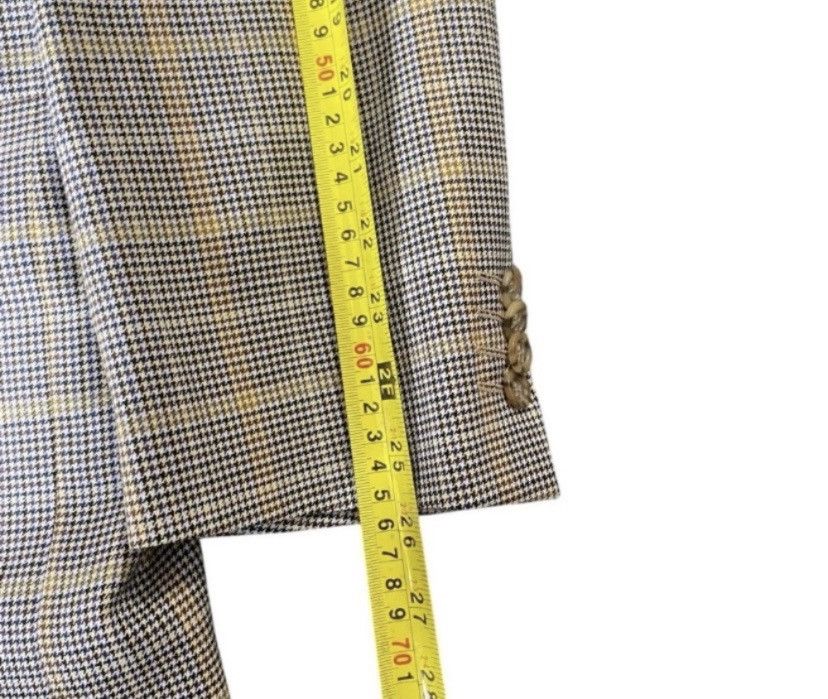 Jack Victor Jack Victor 44R 100% Wool Beige Houndstooth Worsted Wool 44R Size 44R - 5 Thumbnail