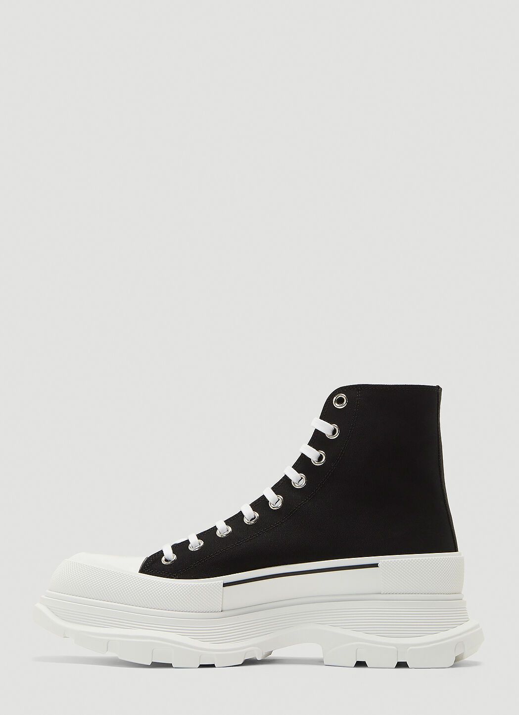 Alexander McQueen o1y1024 Hi-Top Sneakers in White & Black Size US 9 / EU 42 - 3 Thumbnail